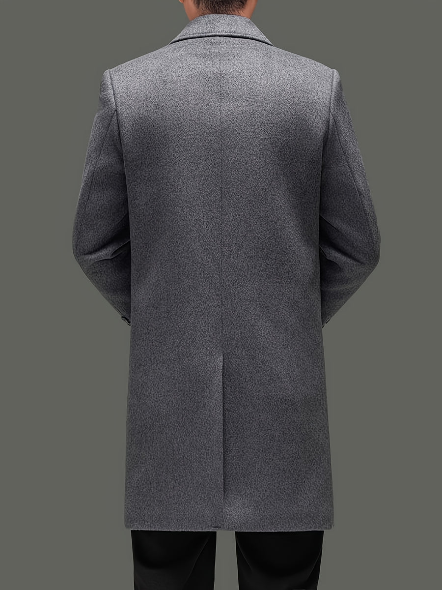 Trench en laine long, 48,1 % laine, velours, photo 11