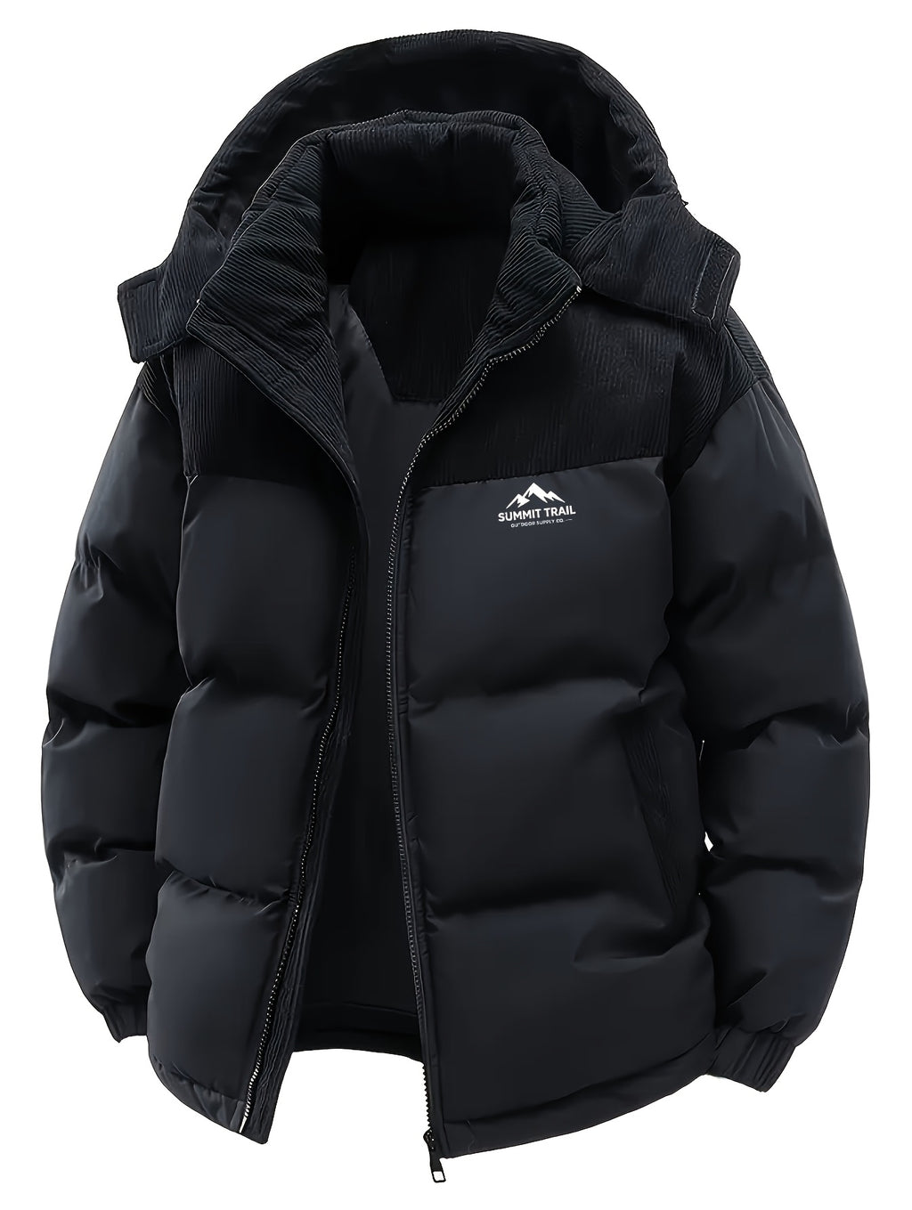 Veste pour homme, patchwork, à capuche