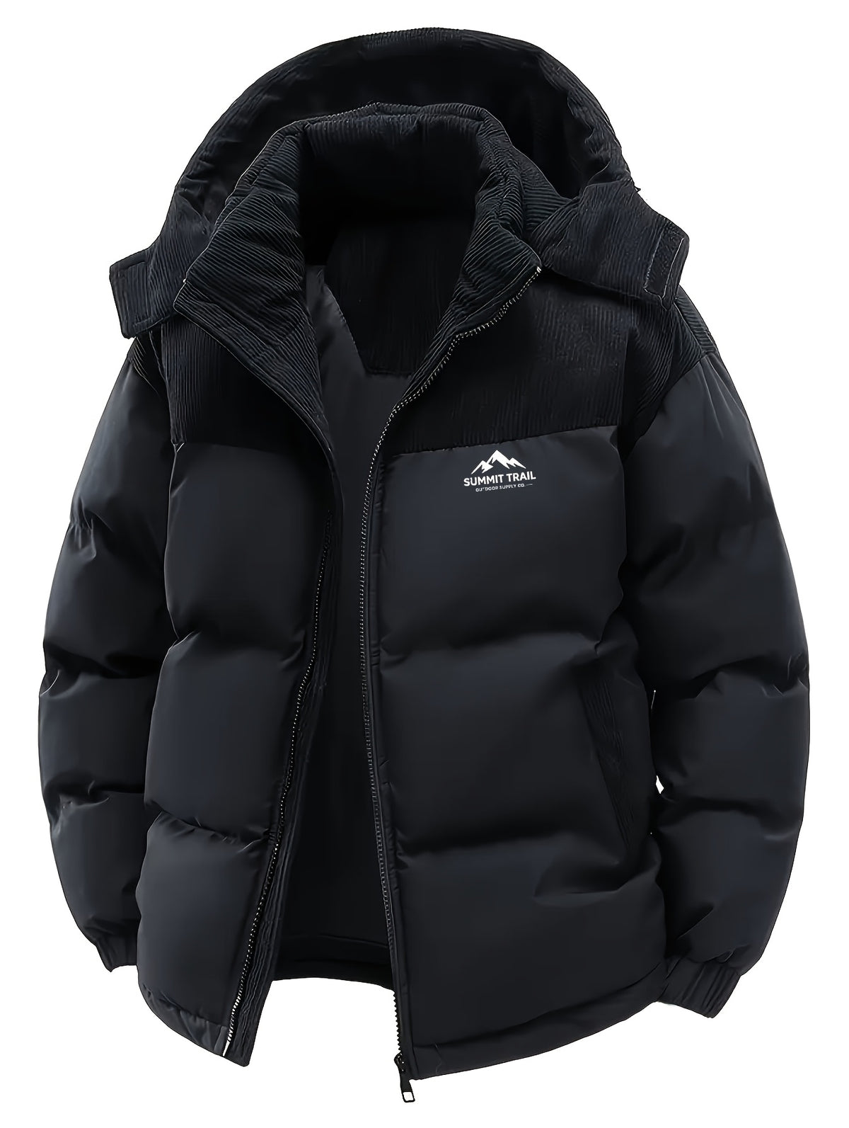 Veste pour homme, patchwork, à capuche