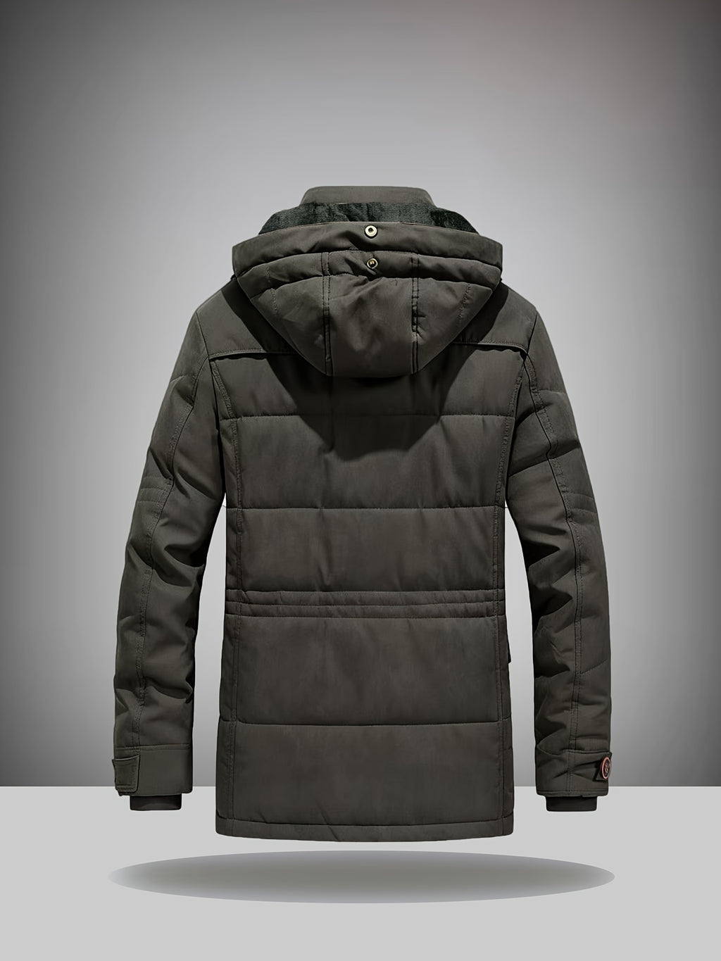Veste pour homme, velours côtelé, à capuche, café
