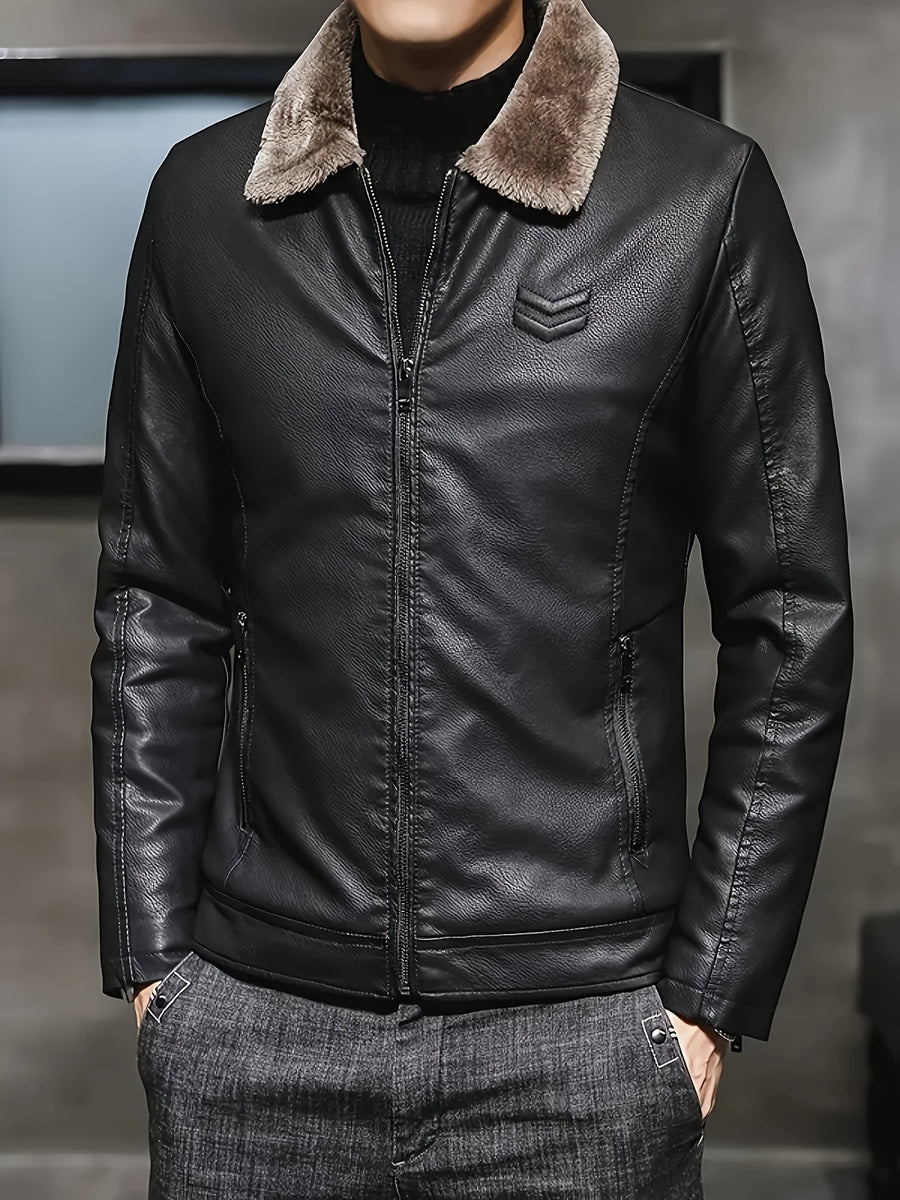 Veste en fausse fourrure long, à revers