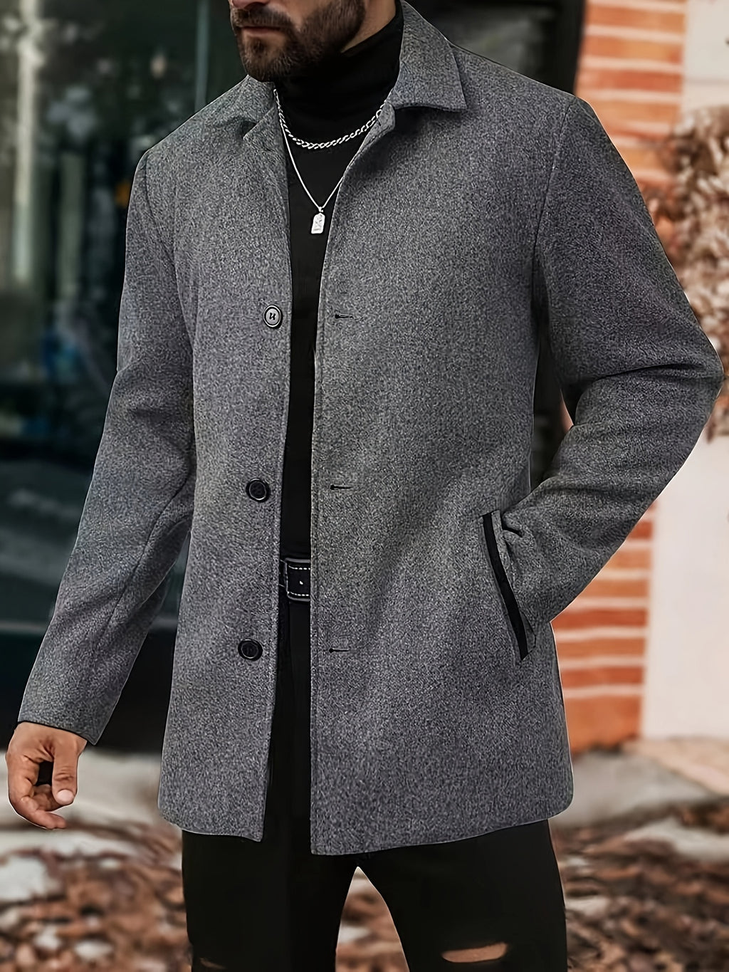 Manteau pour homme, à revers