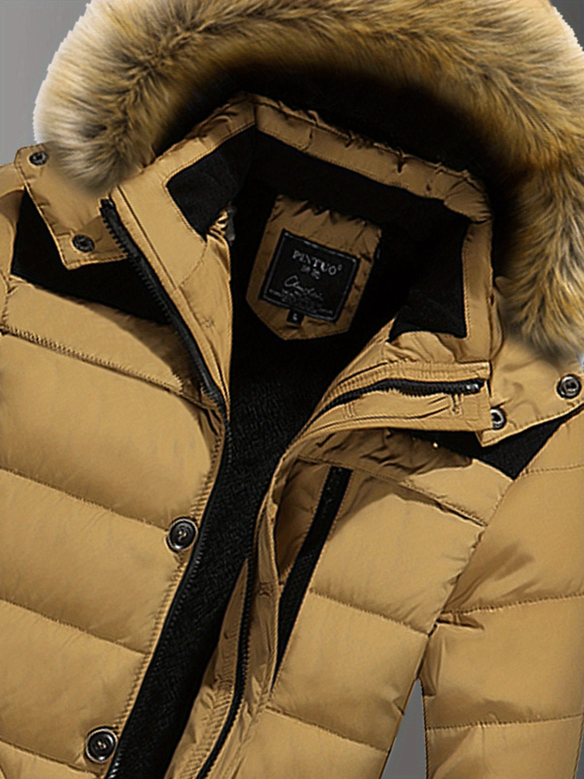 Veste matelassée pour homme, à capuche, rouge