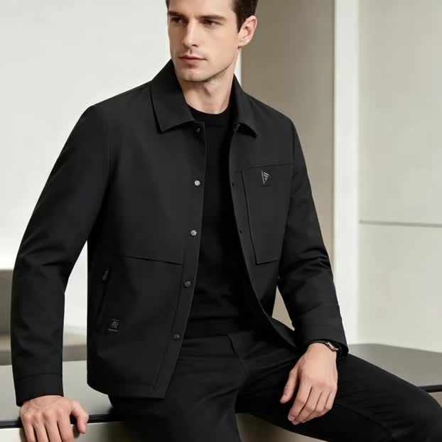 Veste matelassée pour homme, à revers
