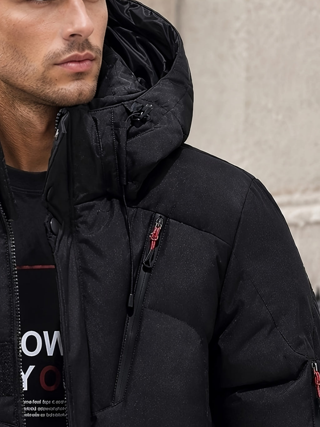 Doudoune matelassée pour homme, à capuche