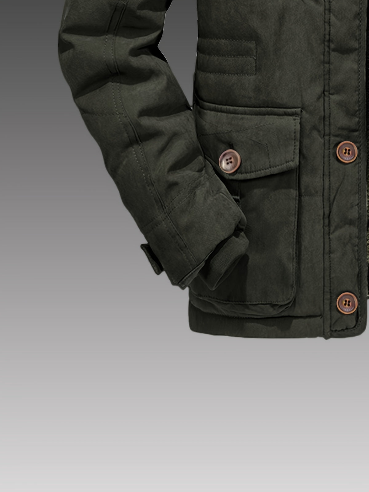 Veste pour homme, velours côtelé, à capuche, café