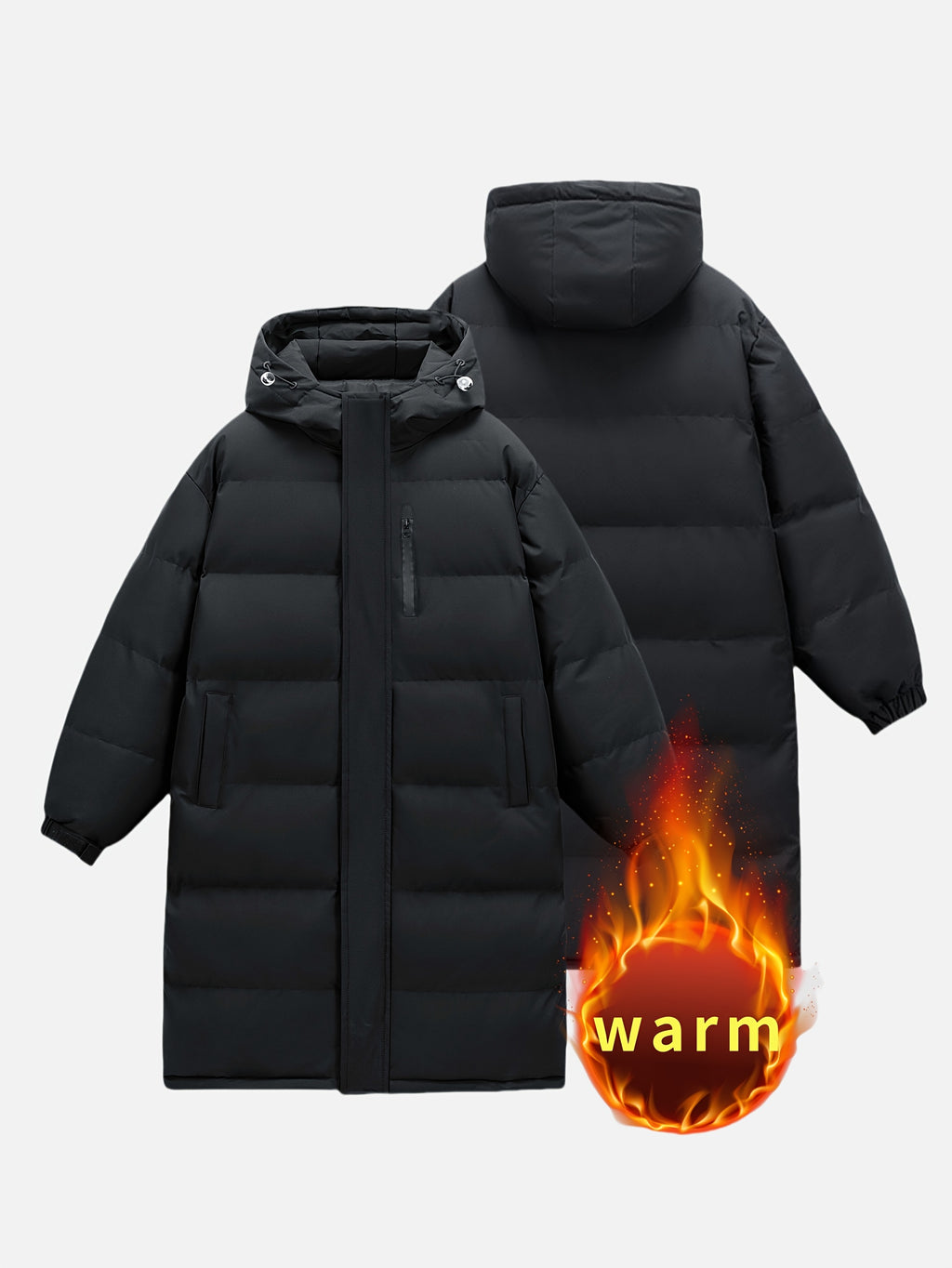Manteau pour homme, à capuche, blanc ivoire