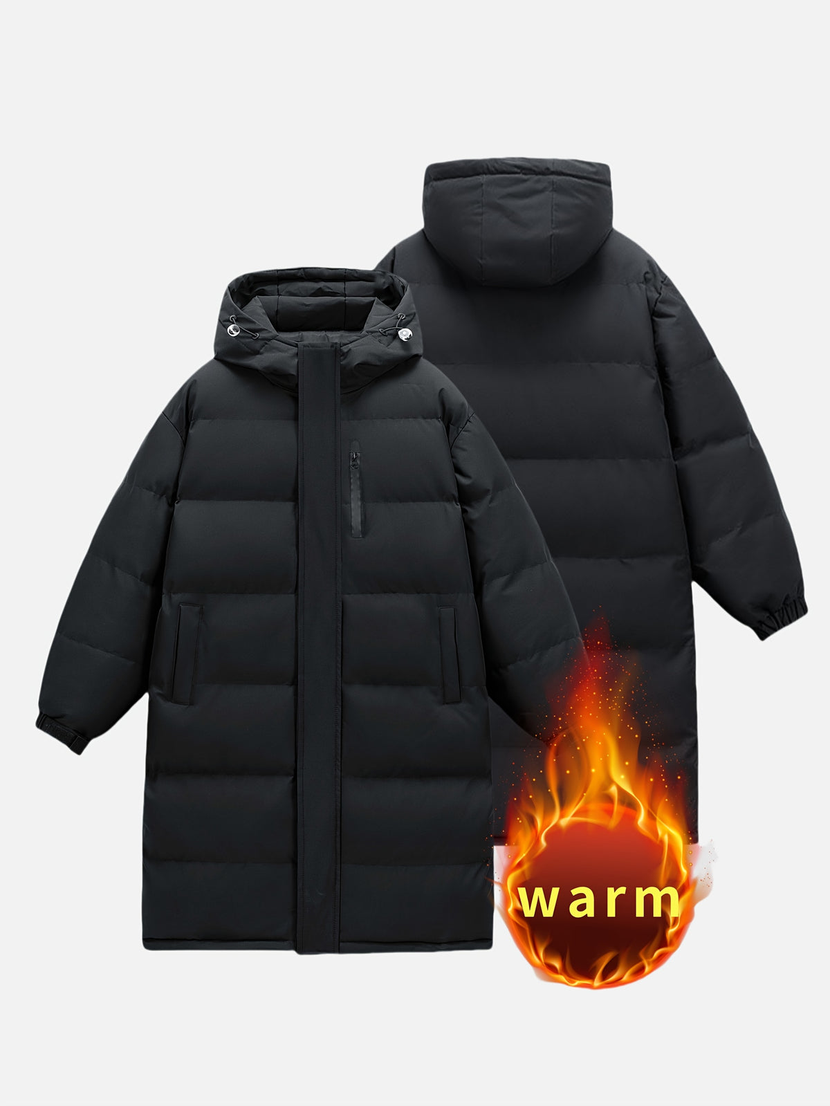 Manteau pour homme, à capuche, blanc ivoire