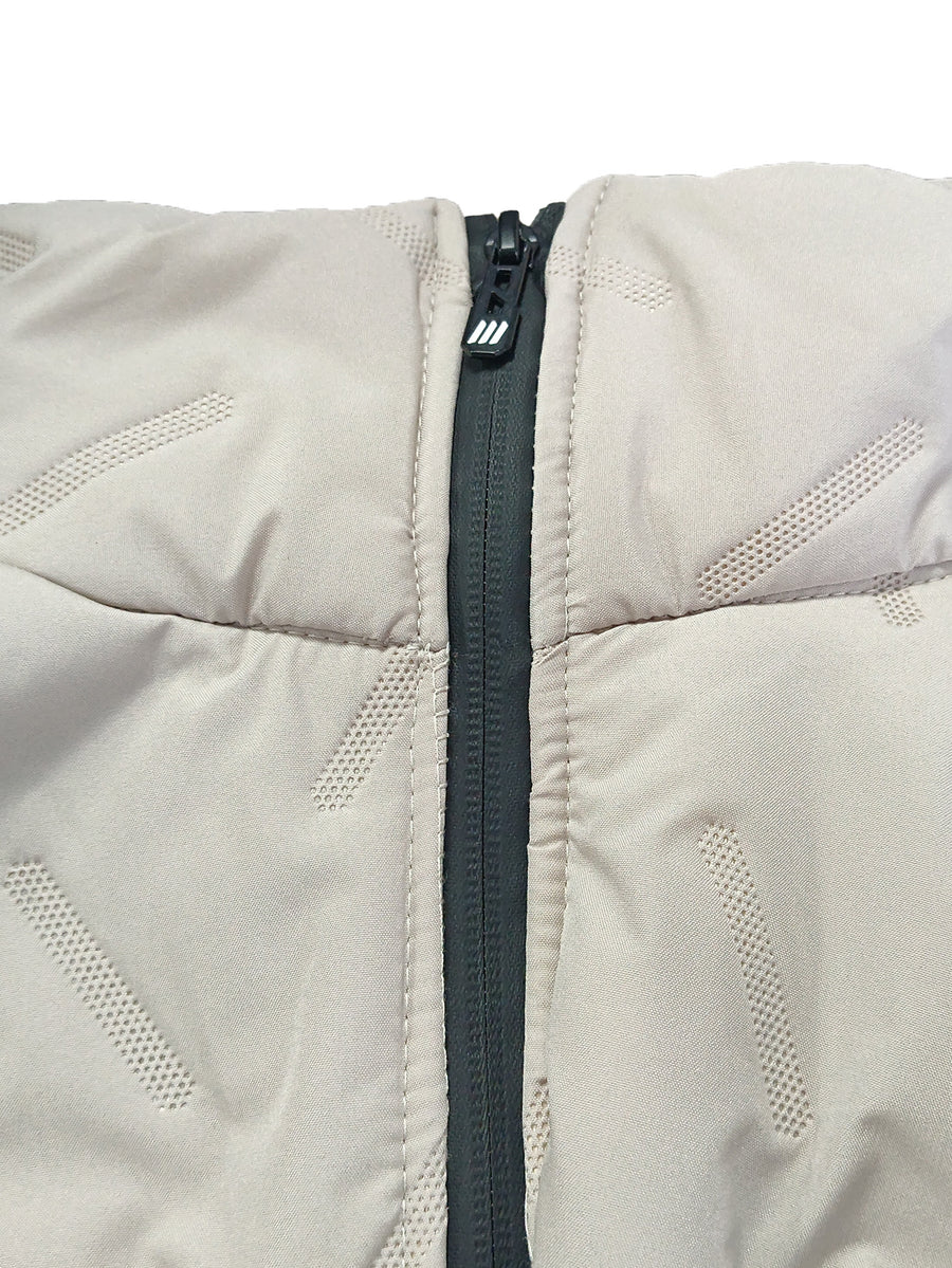 Veste long, coupe-vent, à col montant, détail du vêtement