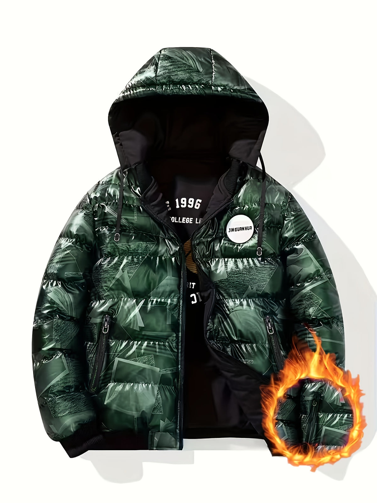 Veste pour homme, à capuche, vert