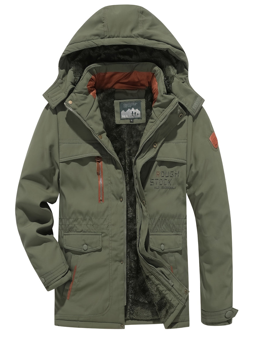 Veste long, coupe-vent, à capuche