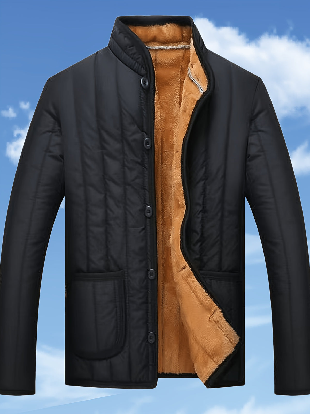 Manteau matelassé pour homme, à col montant, modele 2
