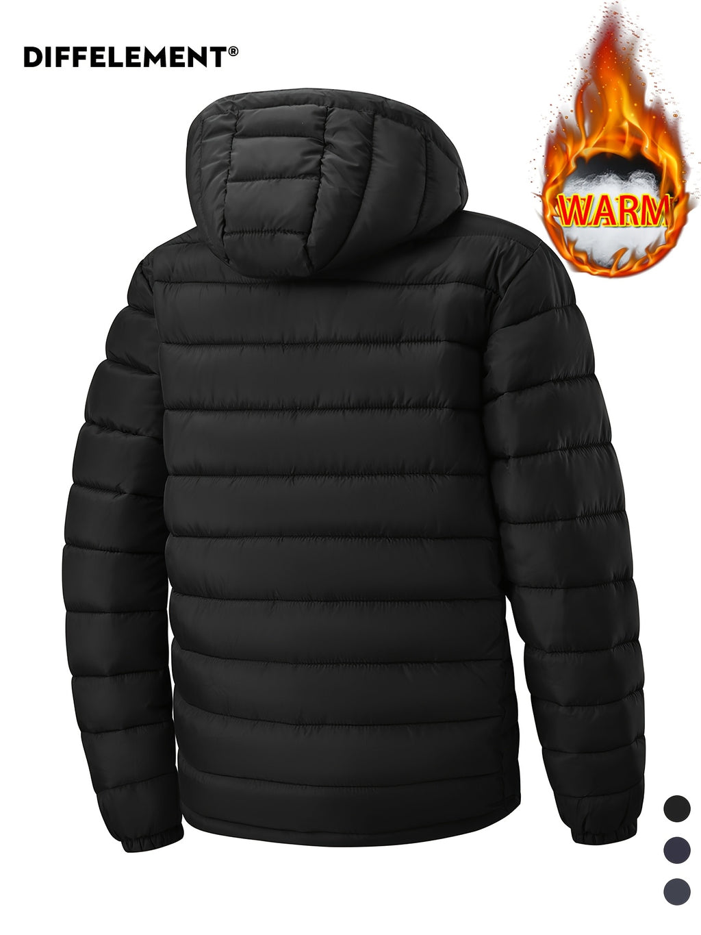 Veste pour homme, coupe-vent, à capuche, bleu marine