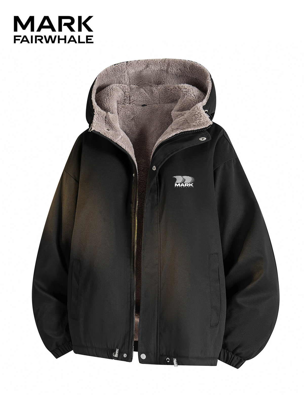 Veste pour homme, coupe-vent, à capuche, abricot