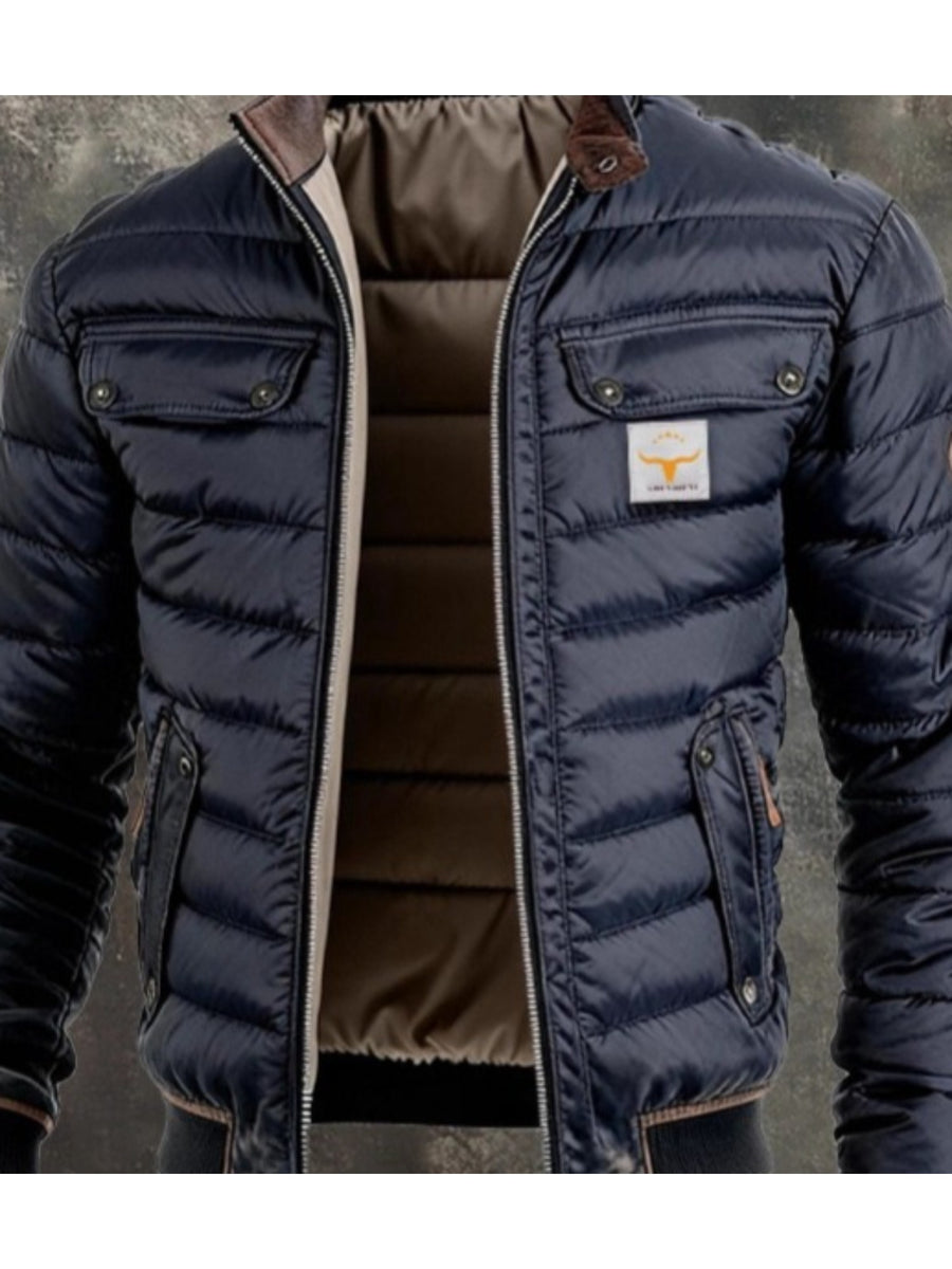 Veste matelassée, à col montant, gris, photo 16