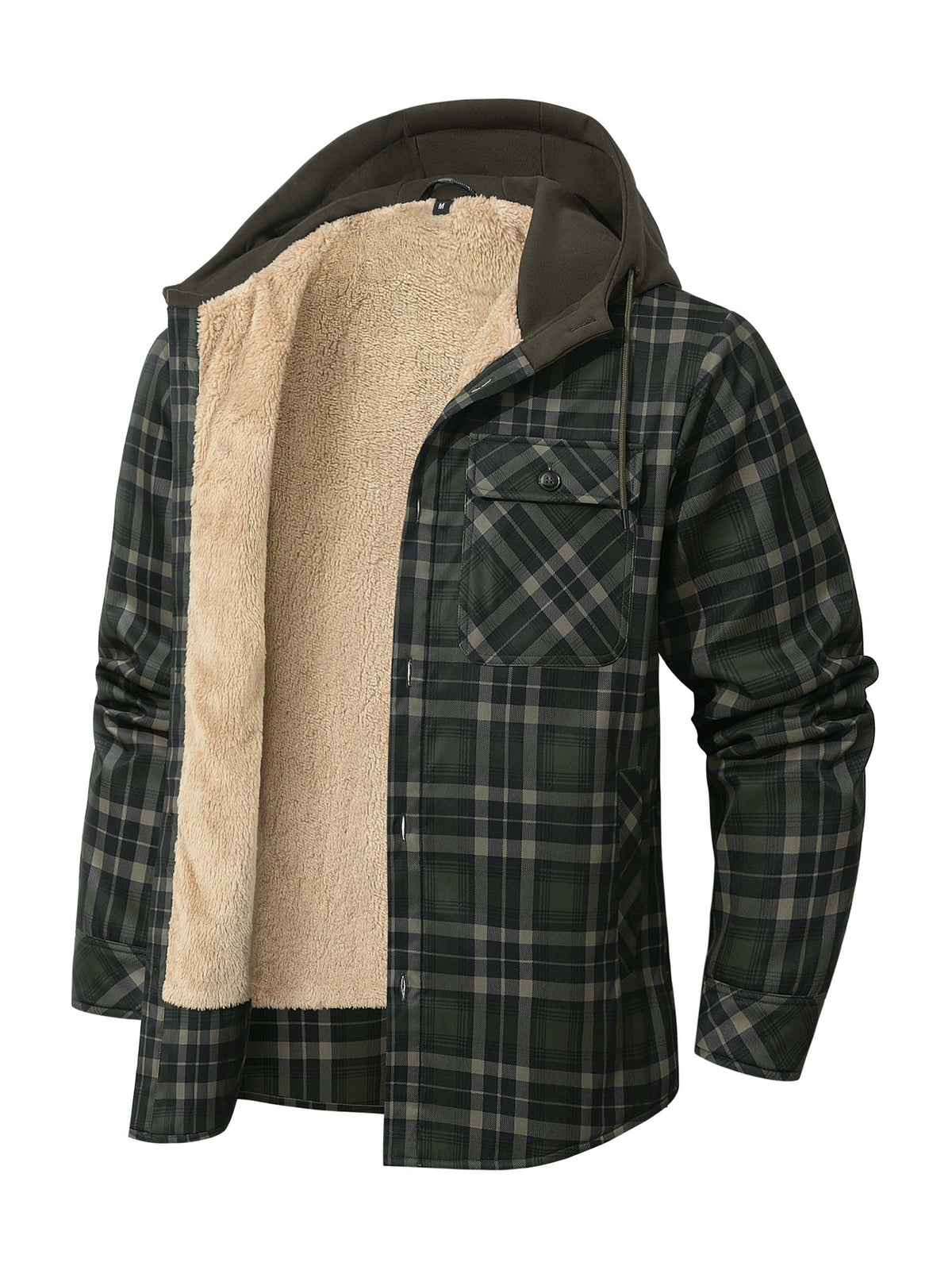 Veste pour homme, patchwork, à capuche, noir