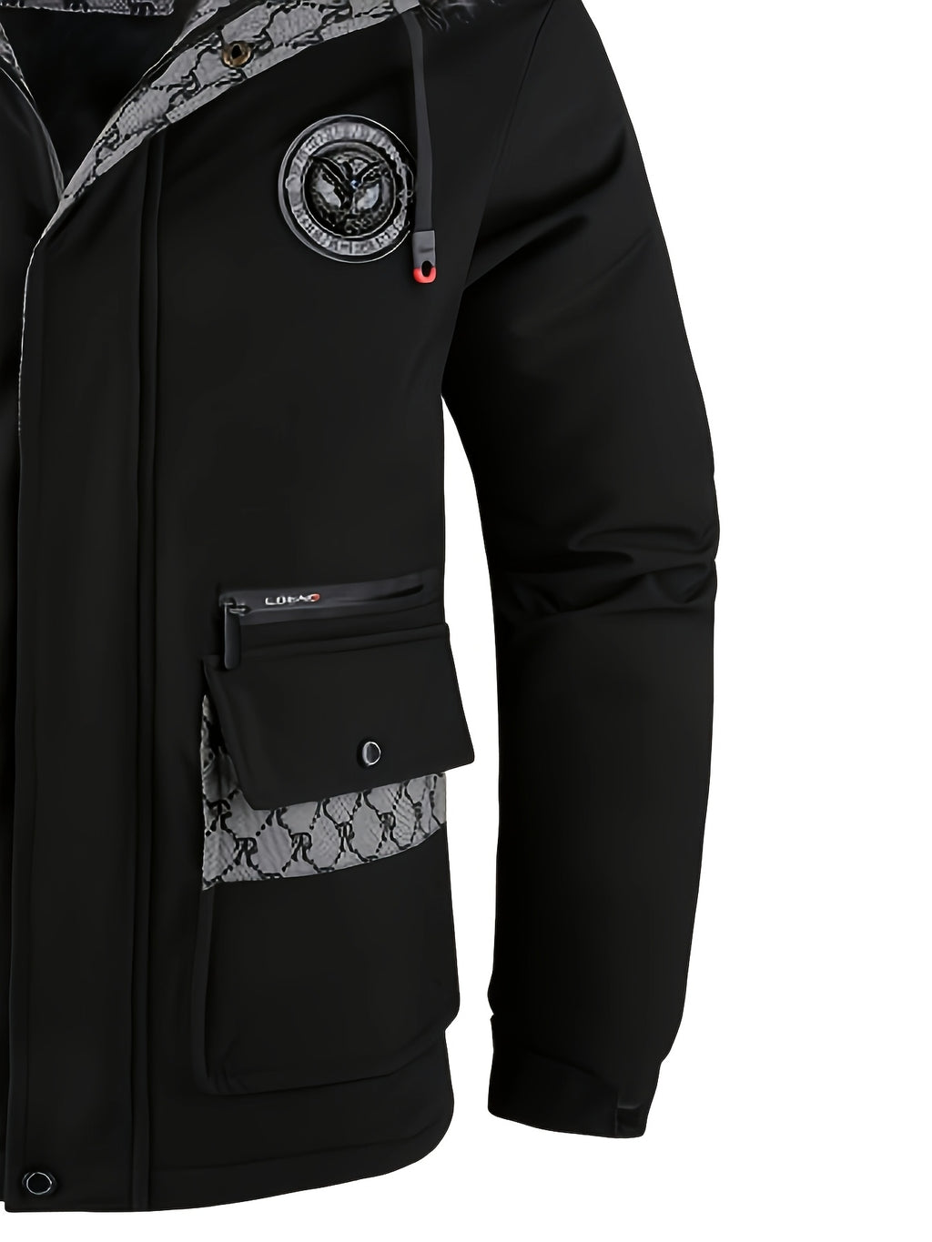Manteau pour homme, à capuche, mandarine