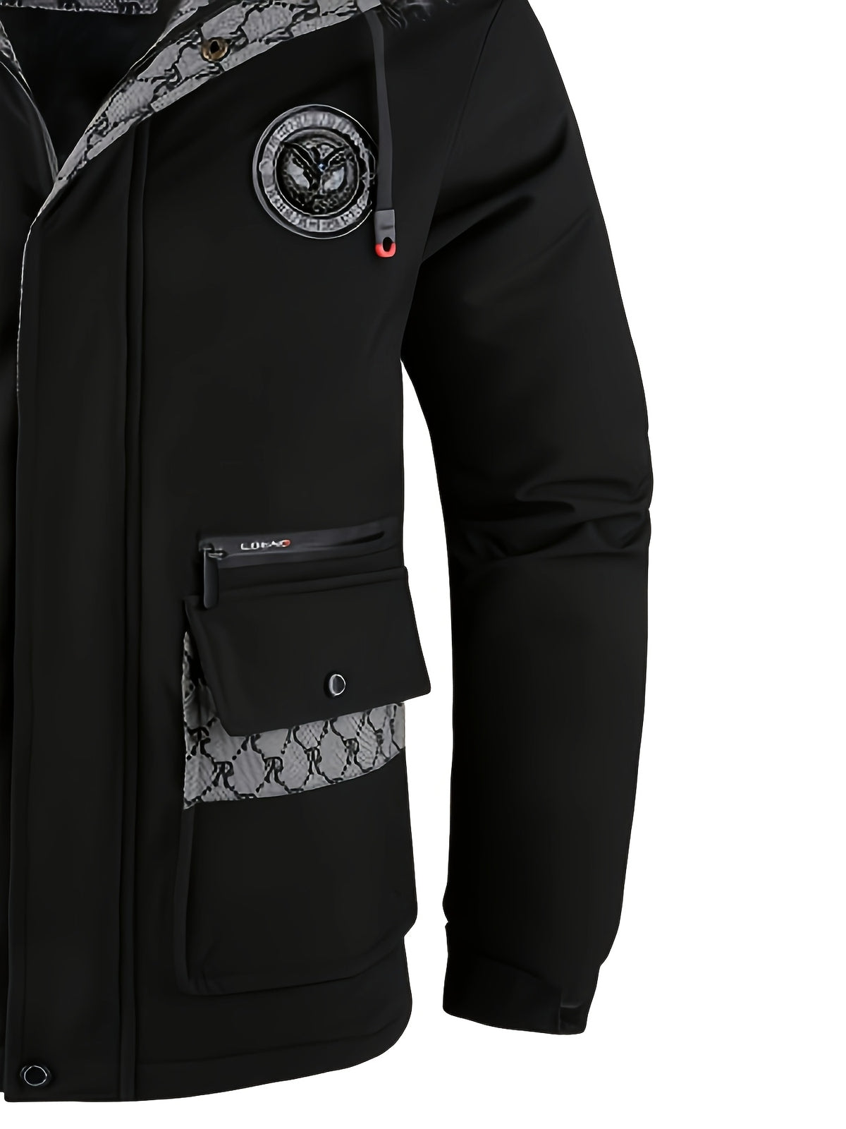 Manteau pour homme, à capuche, mandarine