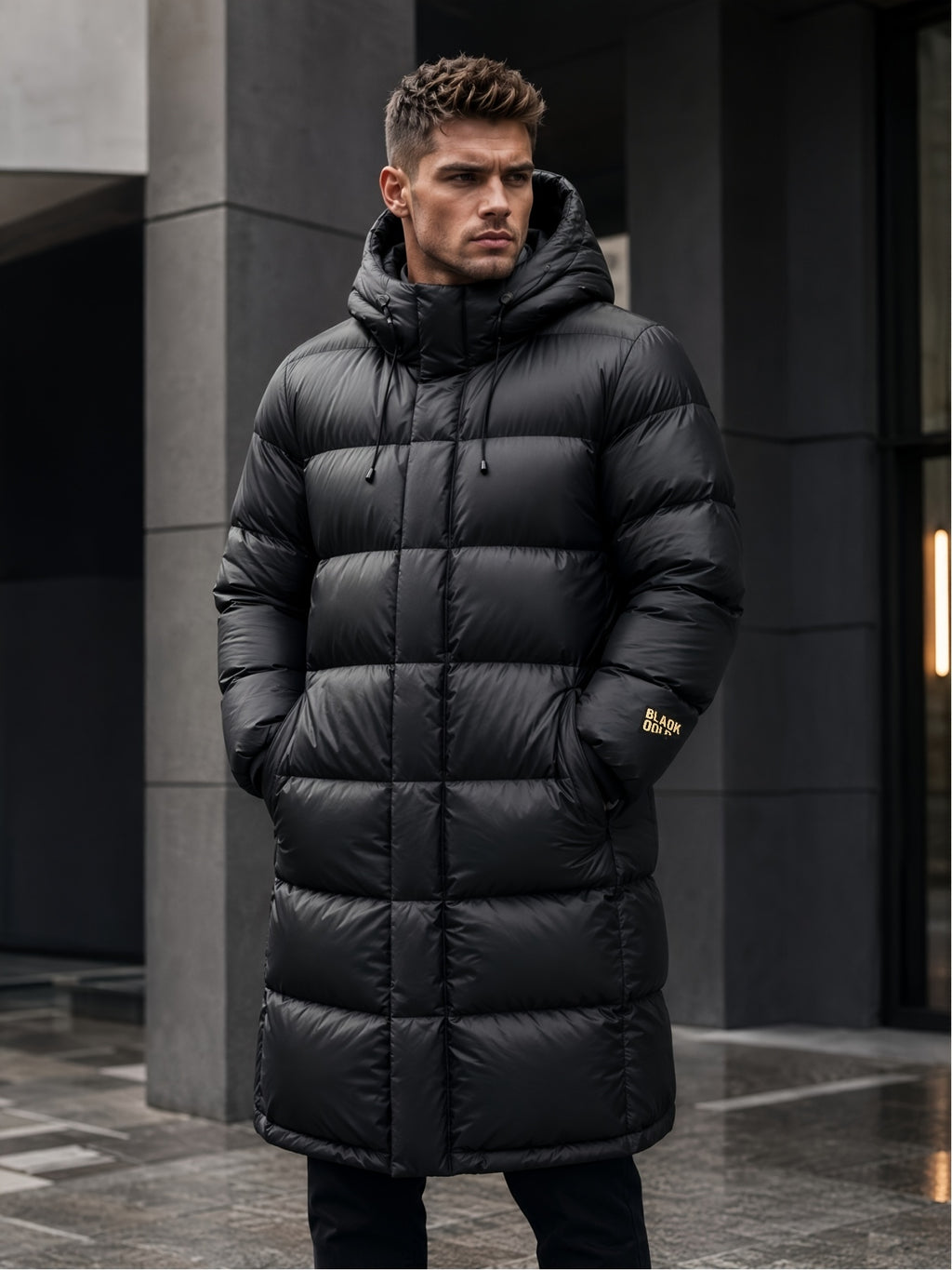 Veste matelassée pour homme, coupe-vent, à capuche, modele 3