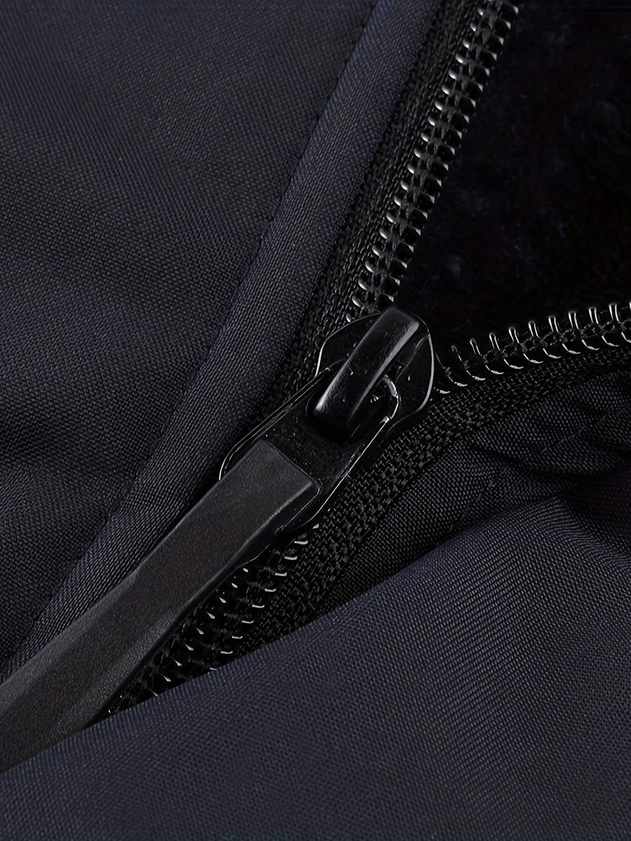 Veste matelassée, polaire, à capuche, détail du vêtement