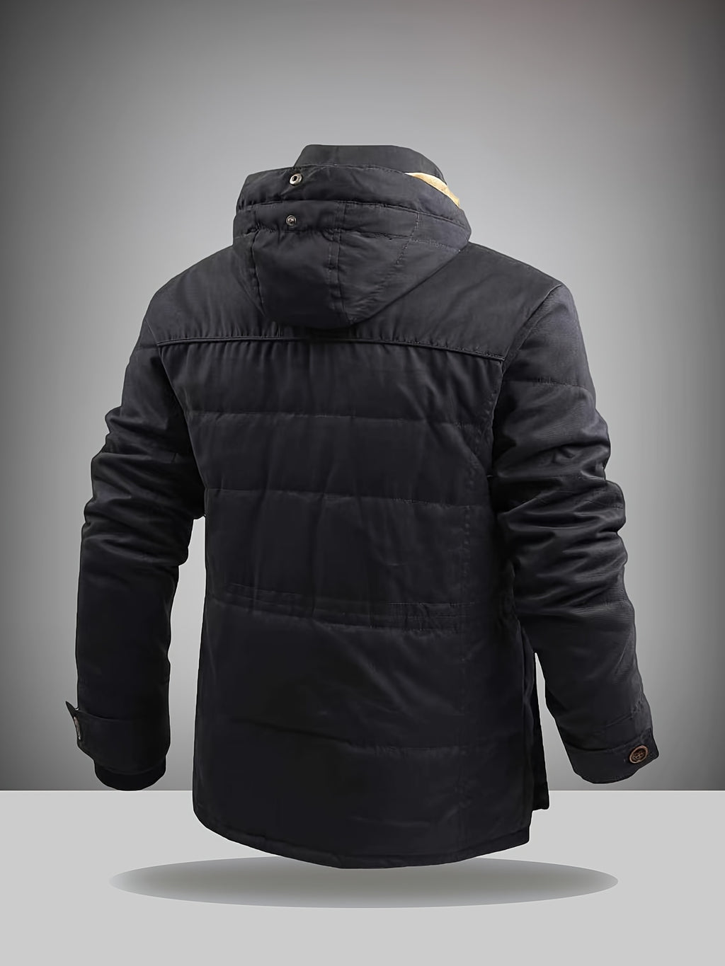 Veste pour homme, velours côtelé, à capuche, café
