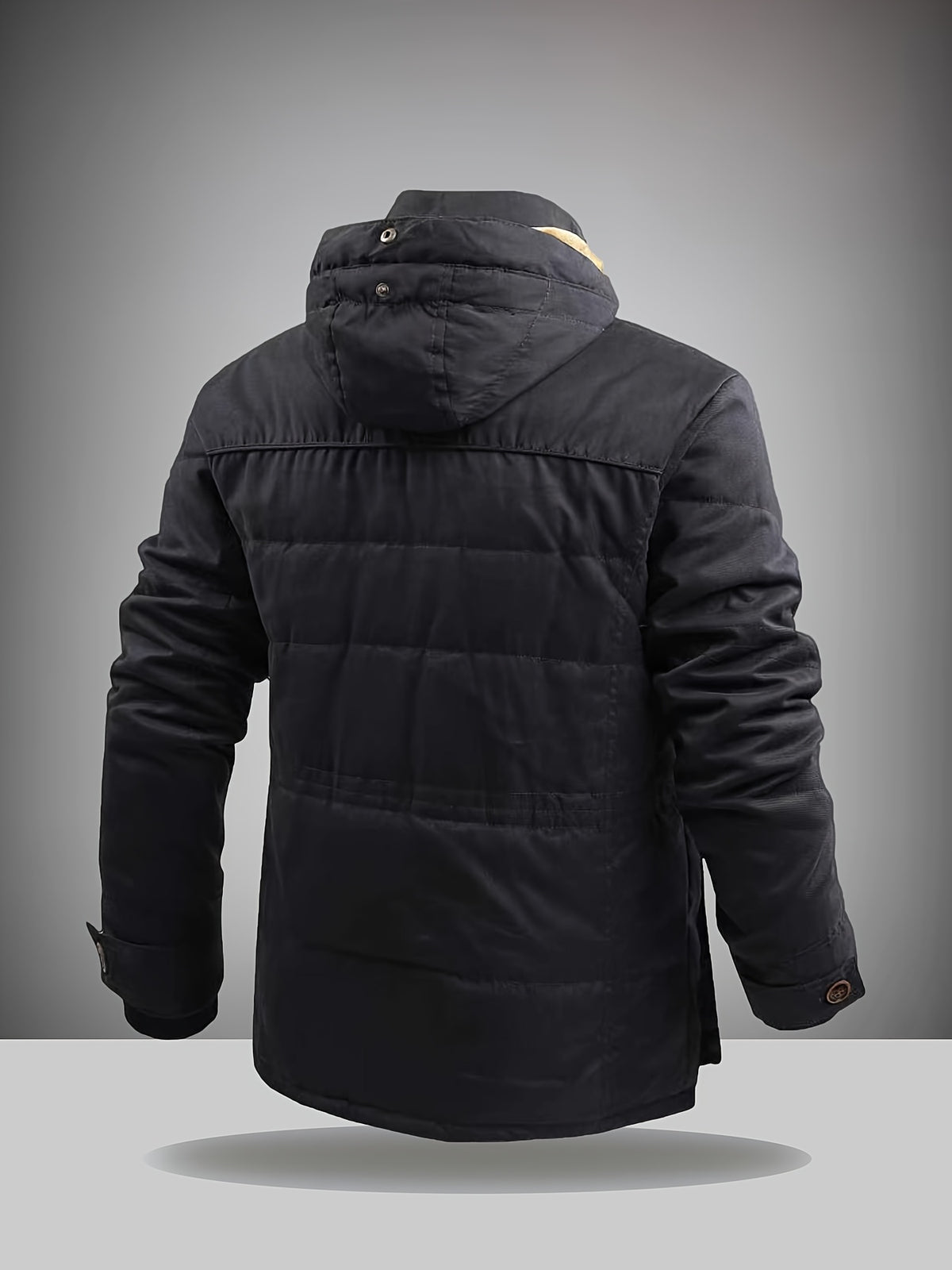 Veste pour homme, velours côtelé, à capuche, café