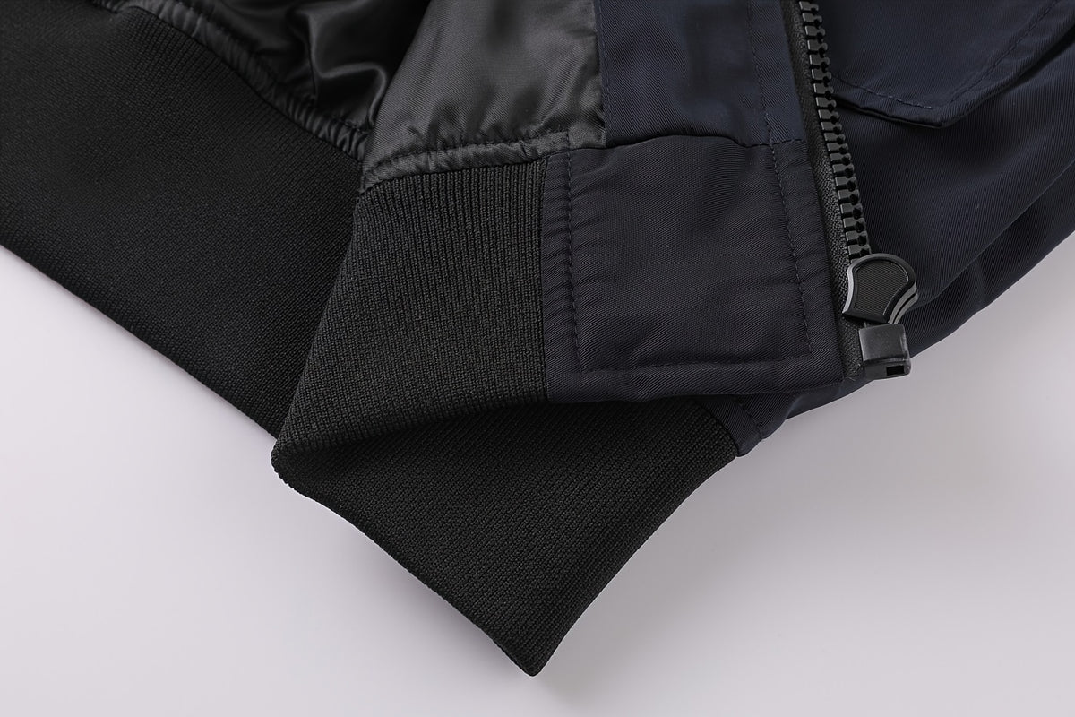 Veste pour homme, à col montant, kaki