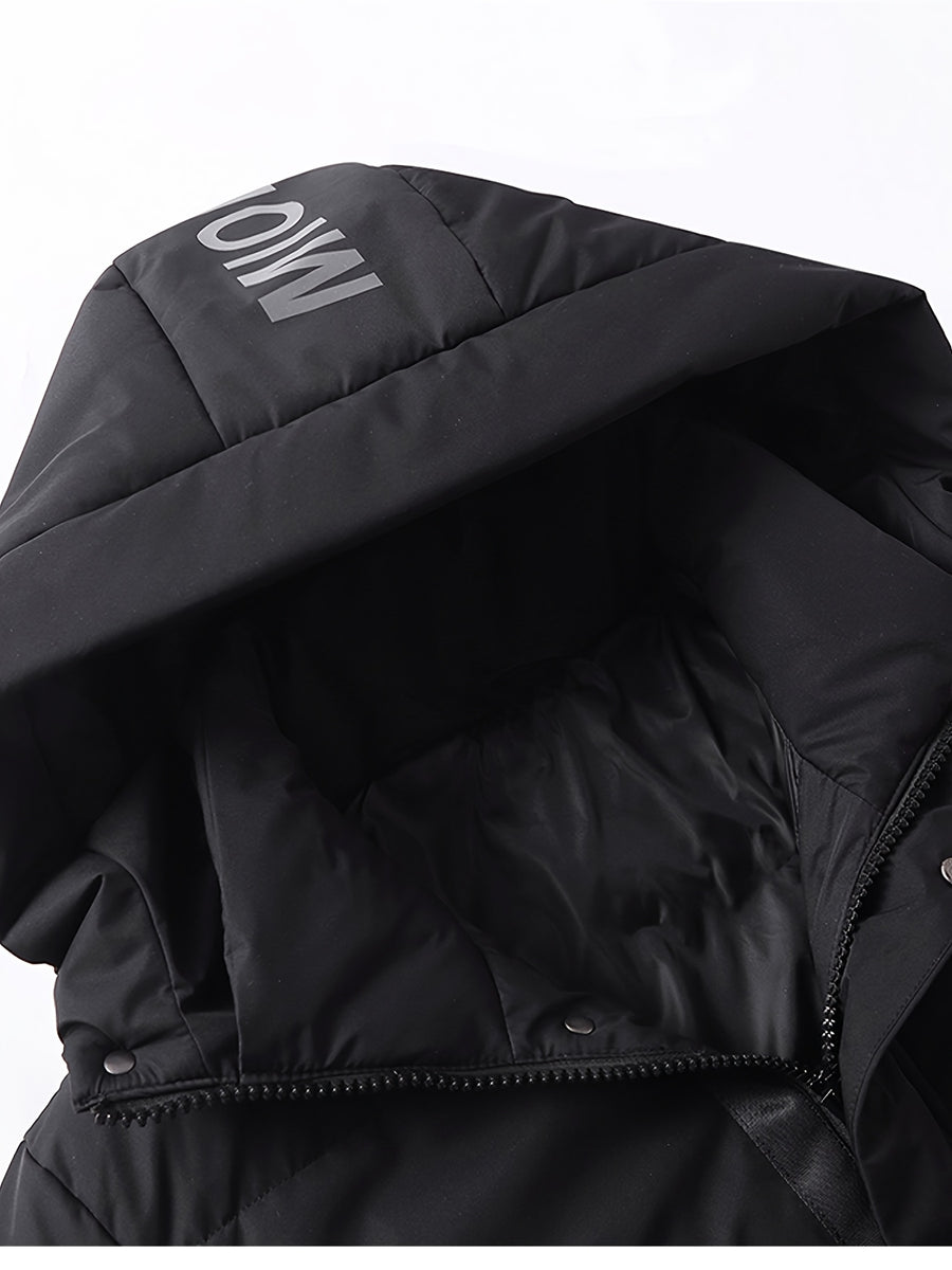 Veste matelassée, coupe-vent, à capuche, modele 2, détail du vêtement