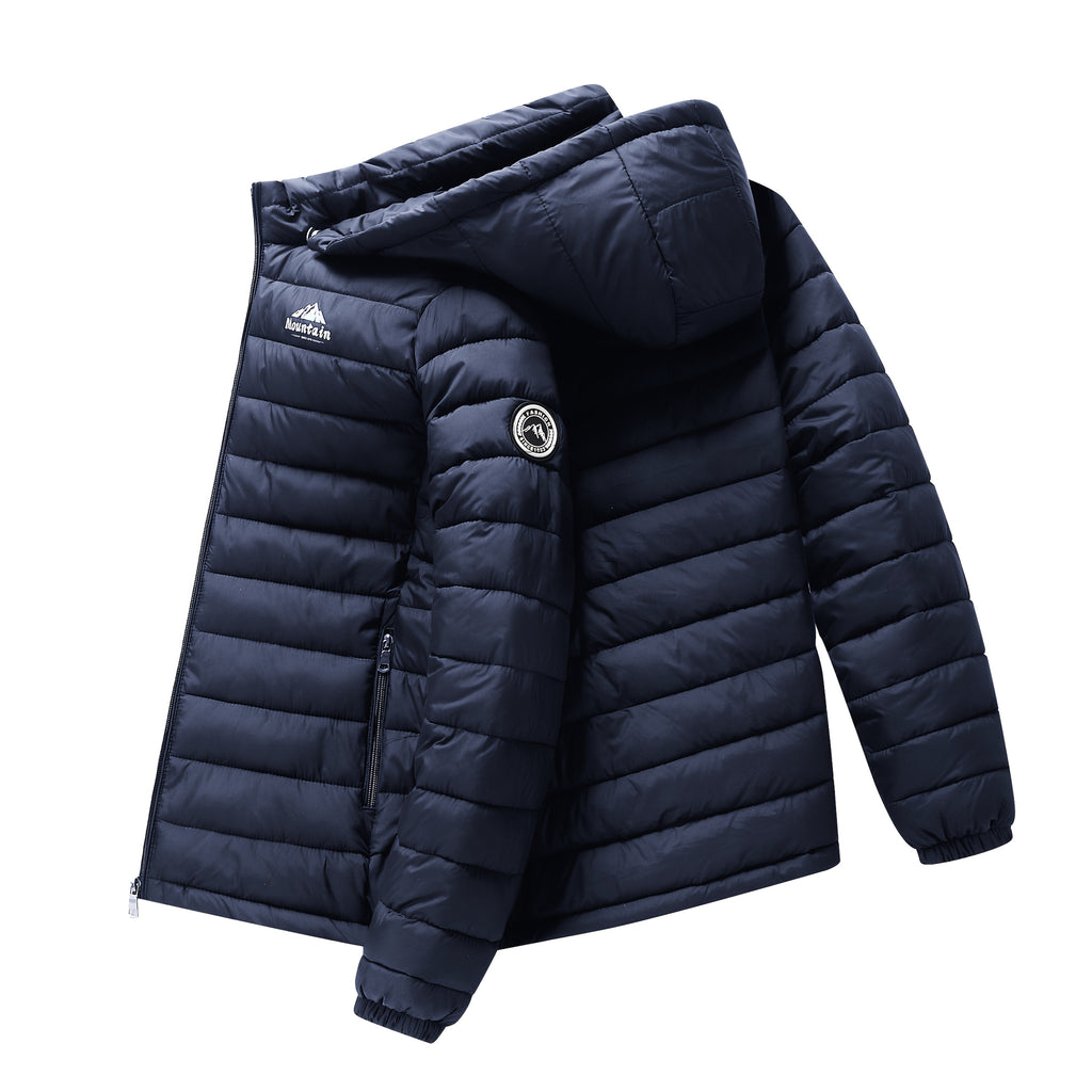 Veste matelassée pour homme, imperméable, à capuche