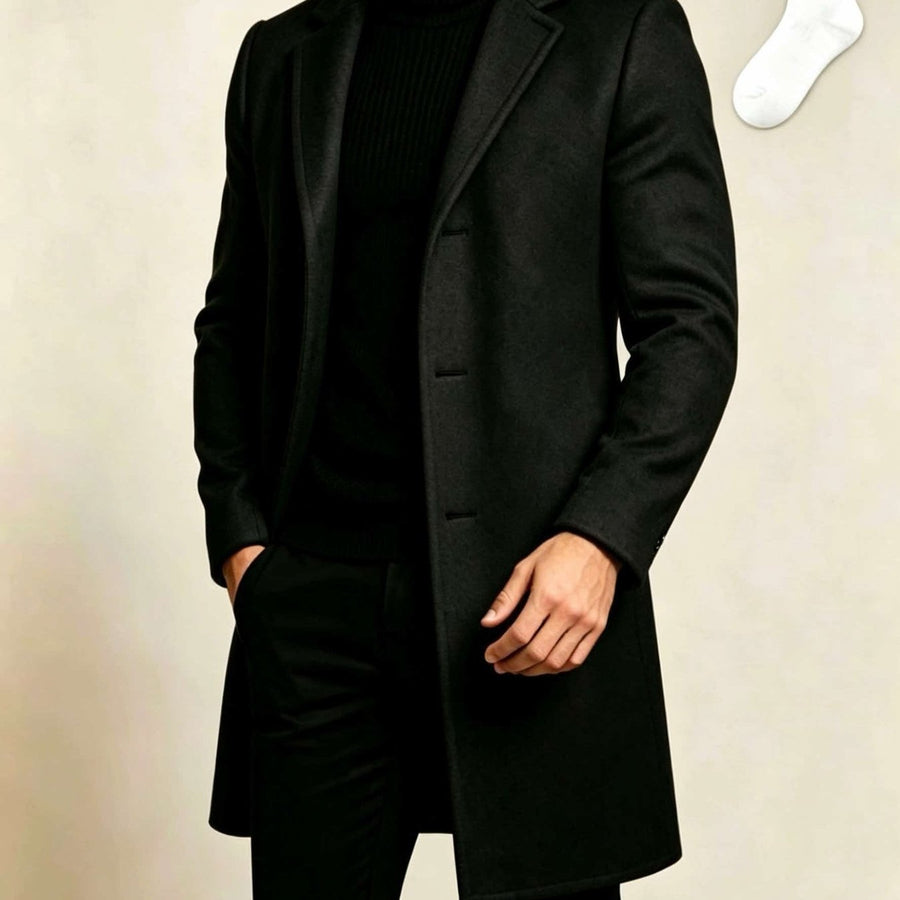 Trench, à revers, rouge foncé-a, coloris noir