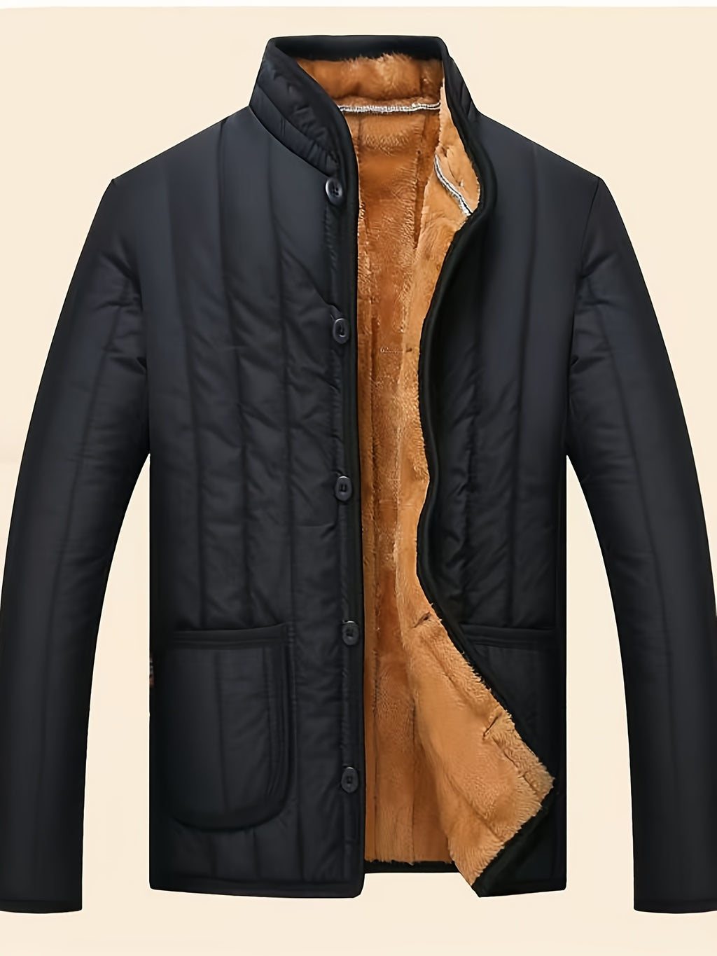 Manteau matelassé pour homme, à col montant, modele 2
