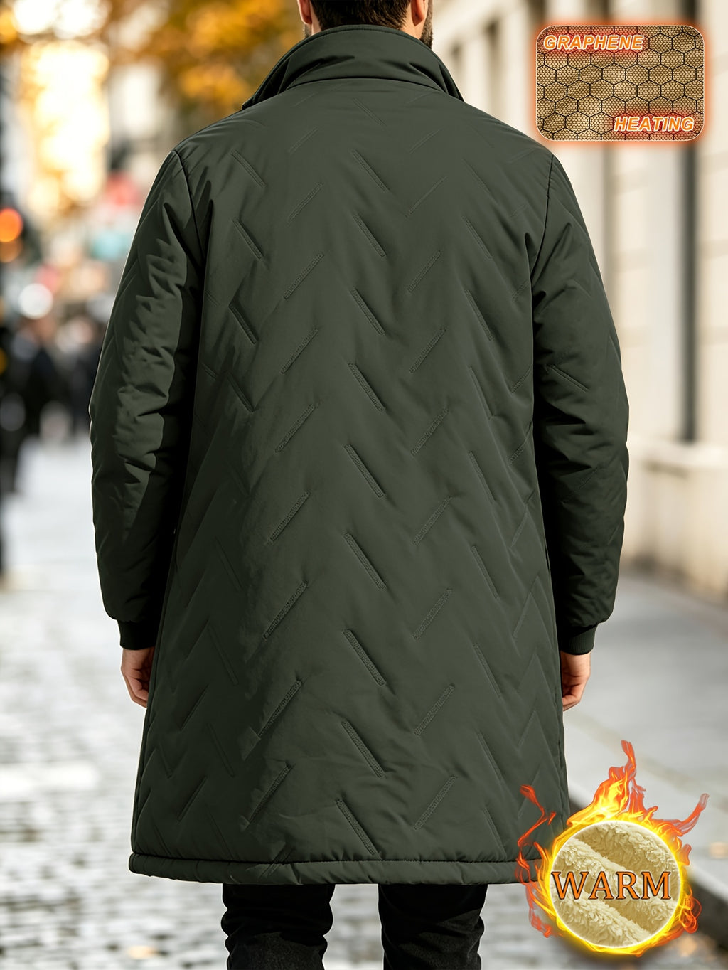 Trench long pour homme, polaire