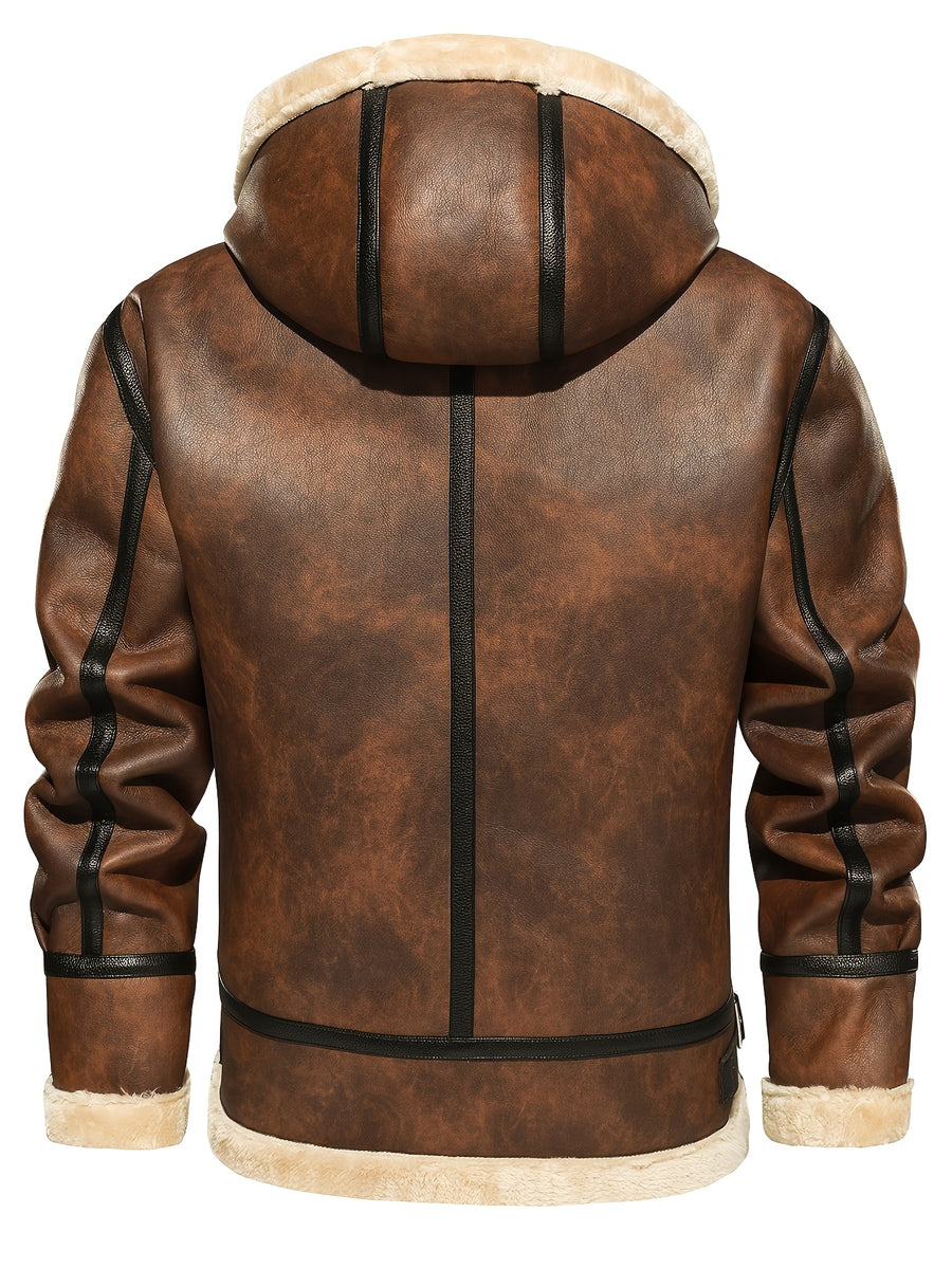 Veste, polaire, à capuche, café, photo 7