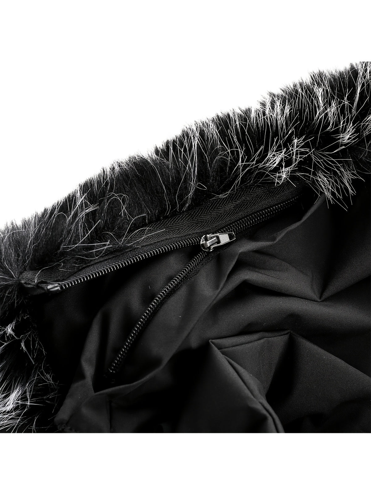 Veste en fausse fourrure pour homme, à capuche, vert fougère