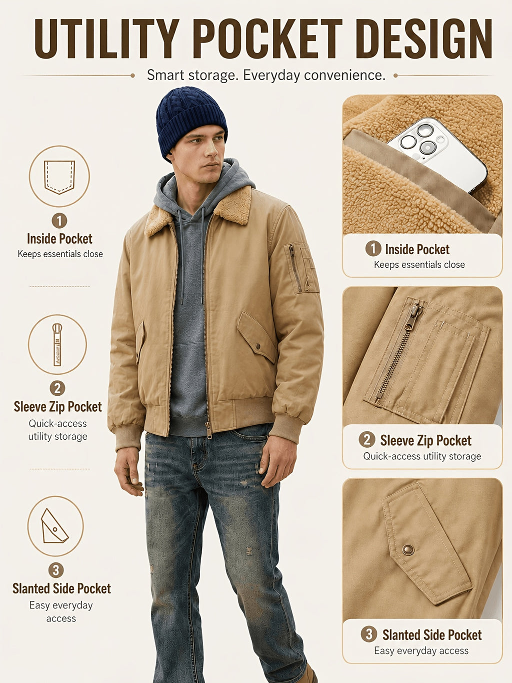 Veste pour homme, coupe-vent, noir
