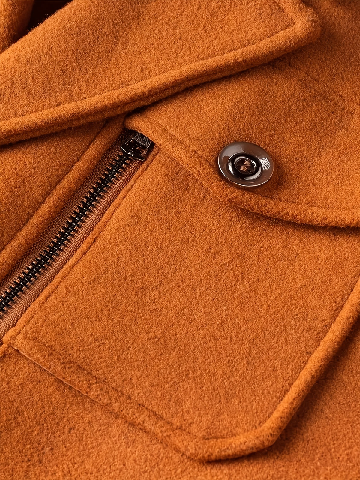 Manteau en tweed à capuche pour homme, 30 % laine, coupe ajustée
