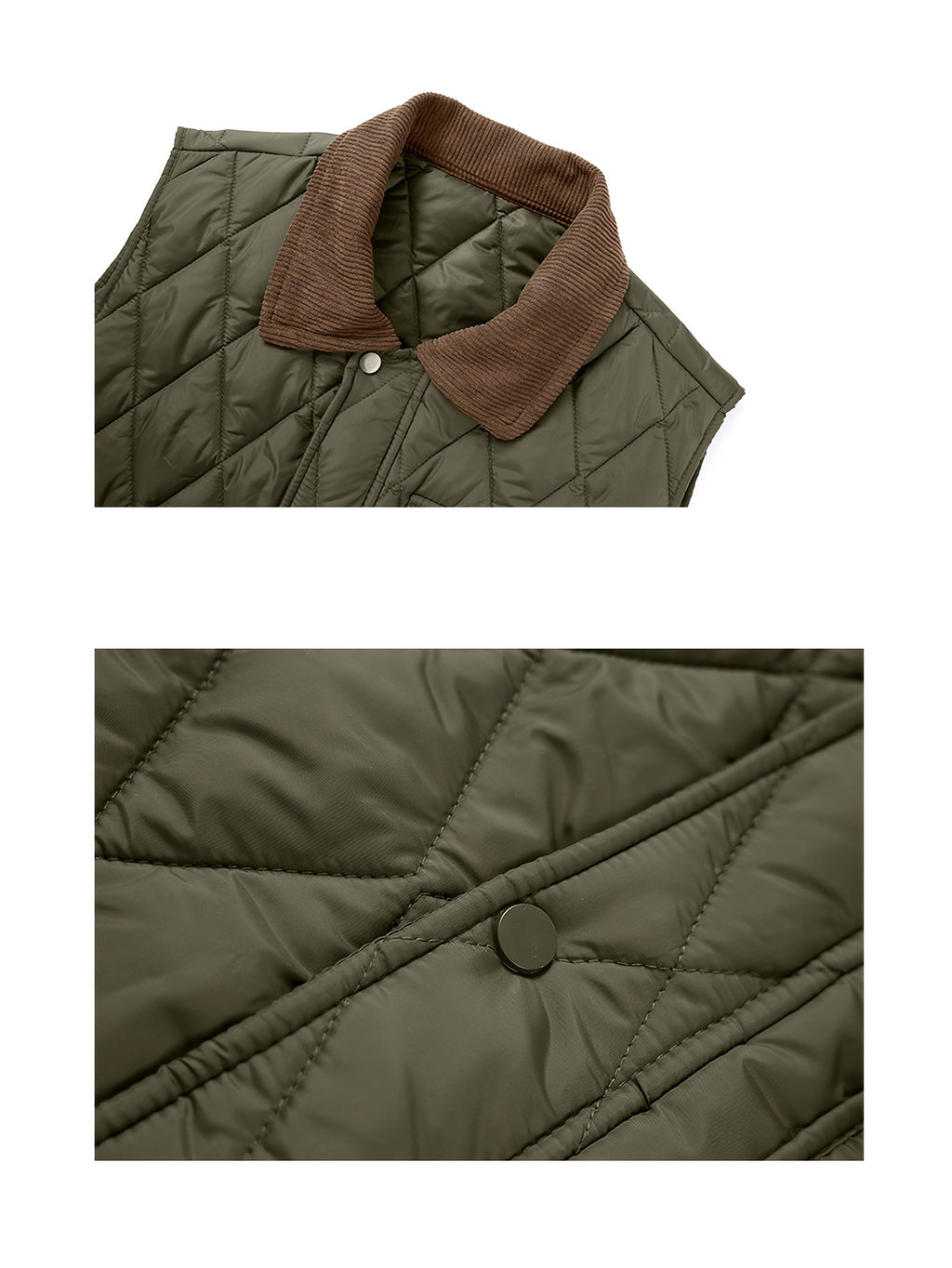 Manteau matelassé long, coupe-vent, à revers, photo 14