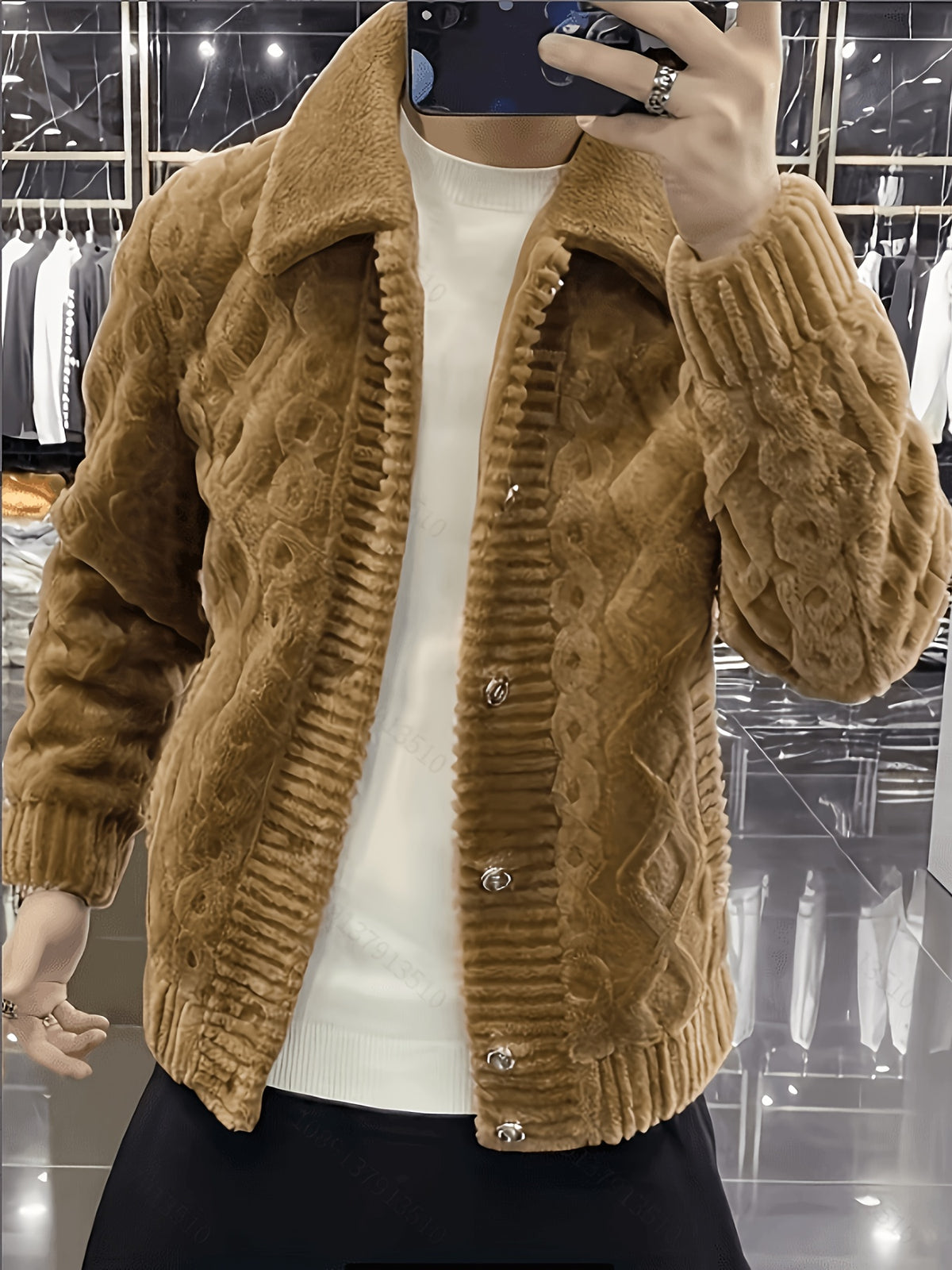 Veste pour homme, à revers, modele 8