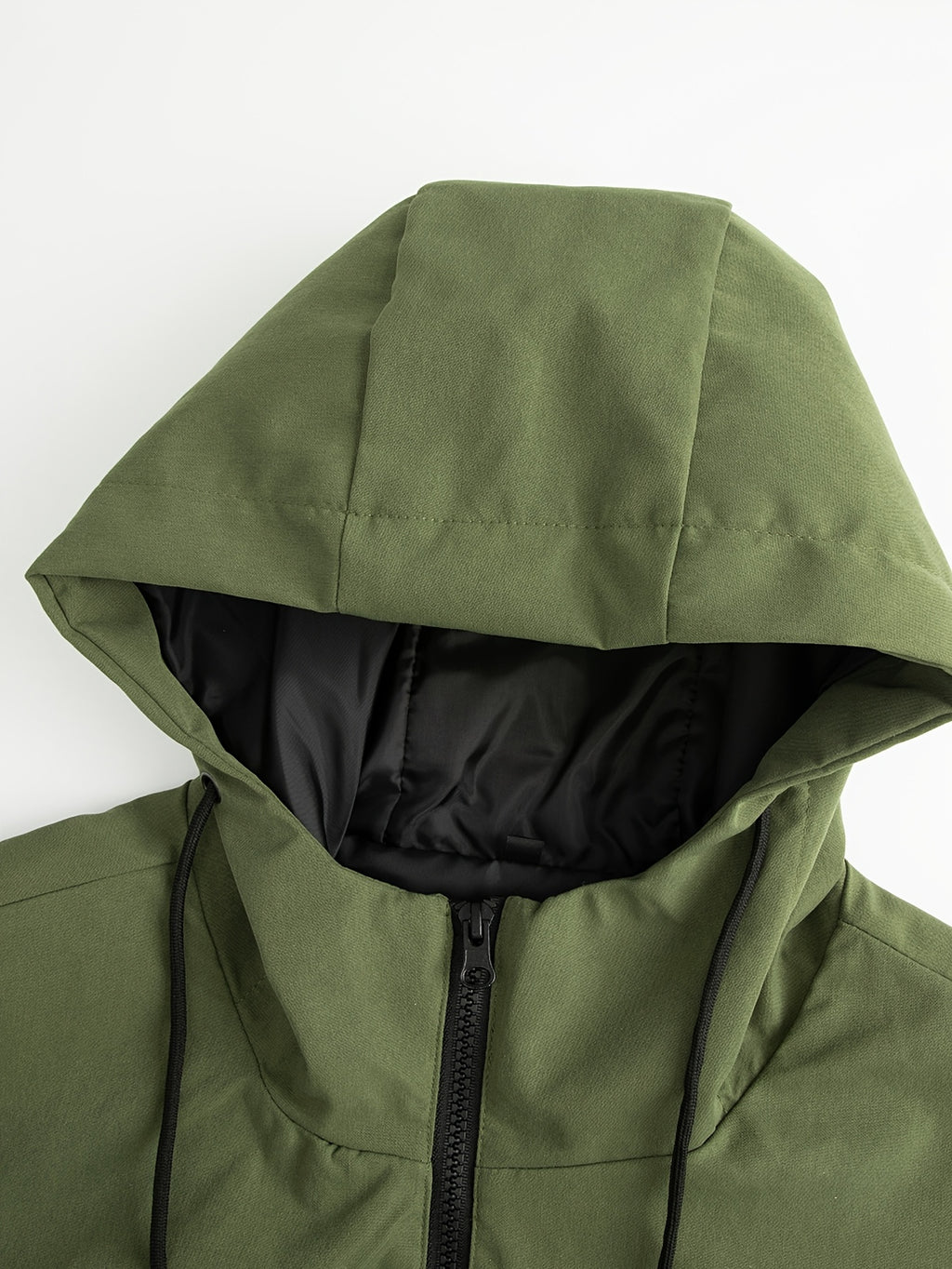 Trench long, à capuche, vert, photo 8