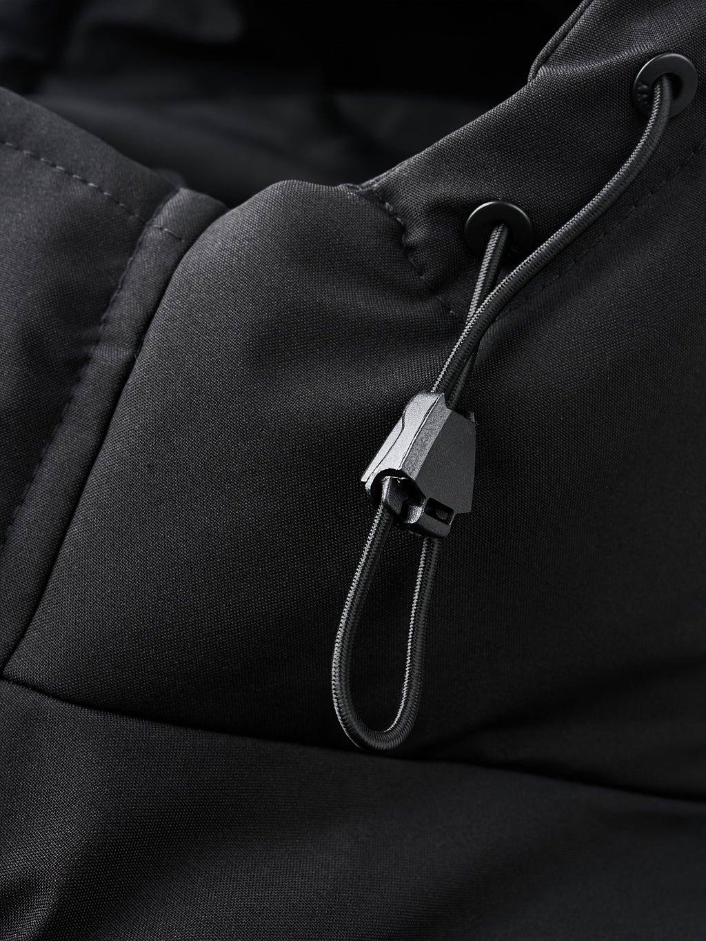 Manteau matelassé long pour homme, à capuche, noir