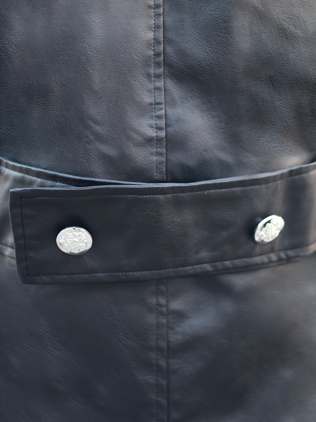 Trench pour homme, coupe-vent, à revers, noir