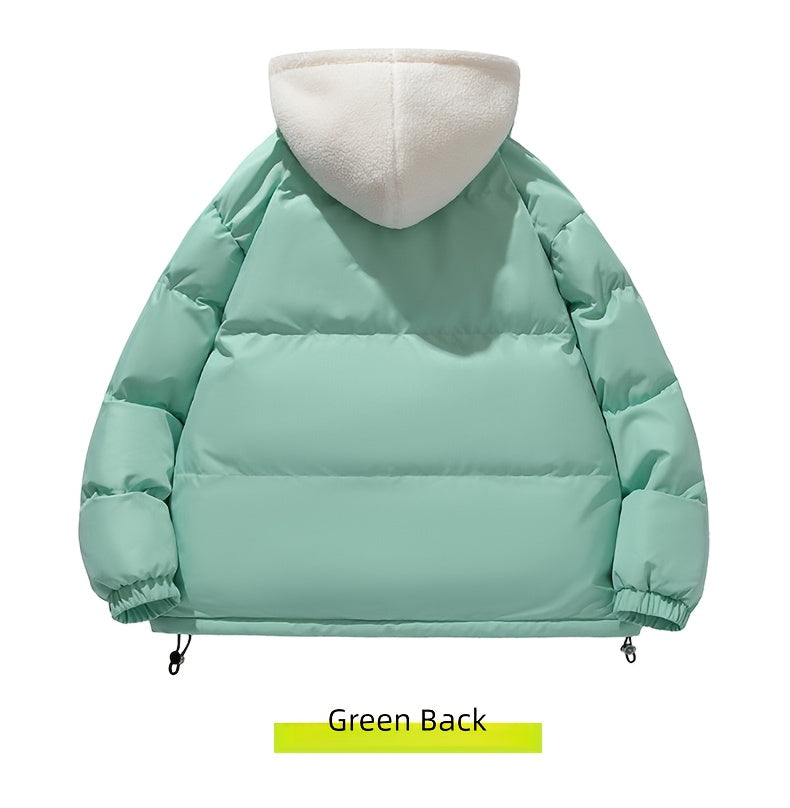 Veste matelassée pour homme, à capuche, rose