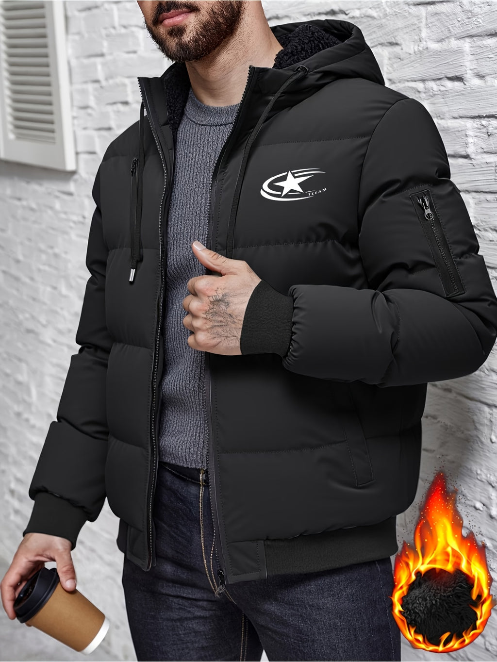 Veste pour homme, à capuche, modele 5
