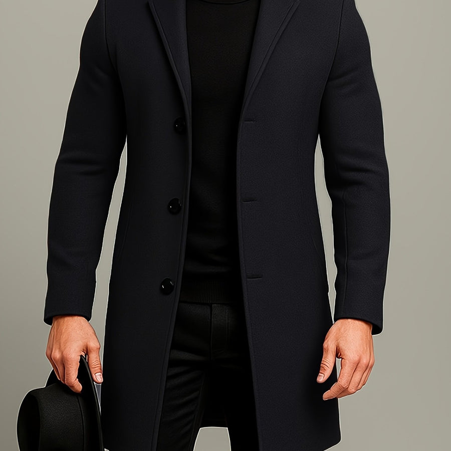Manteau, tweed, à revers, gris foncé, coloris noir