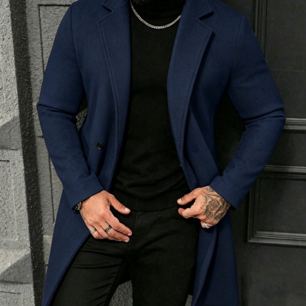 Trench, à revers, modele 4, coloris bleu marine