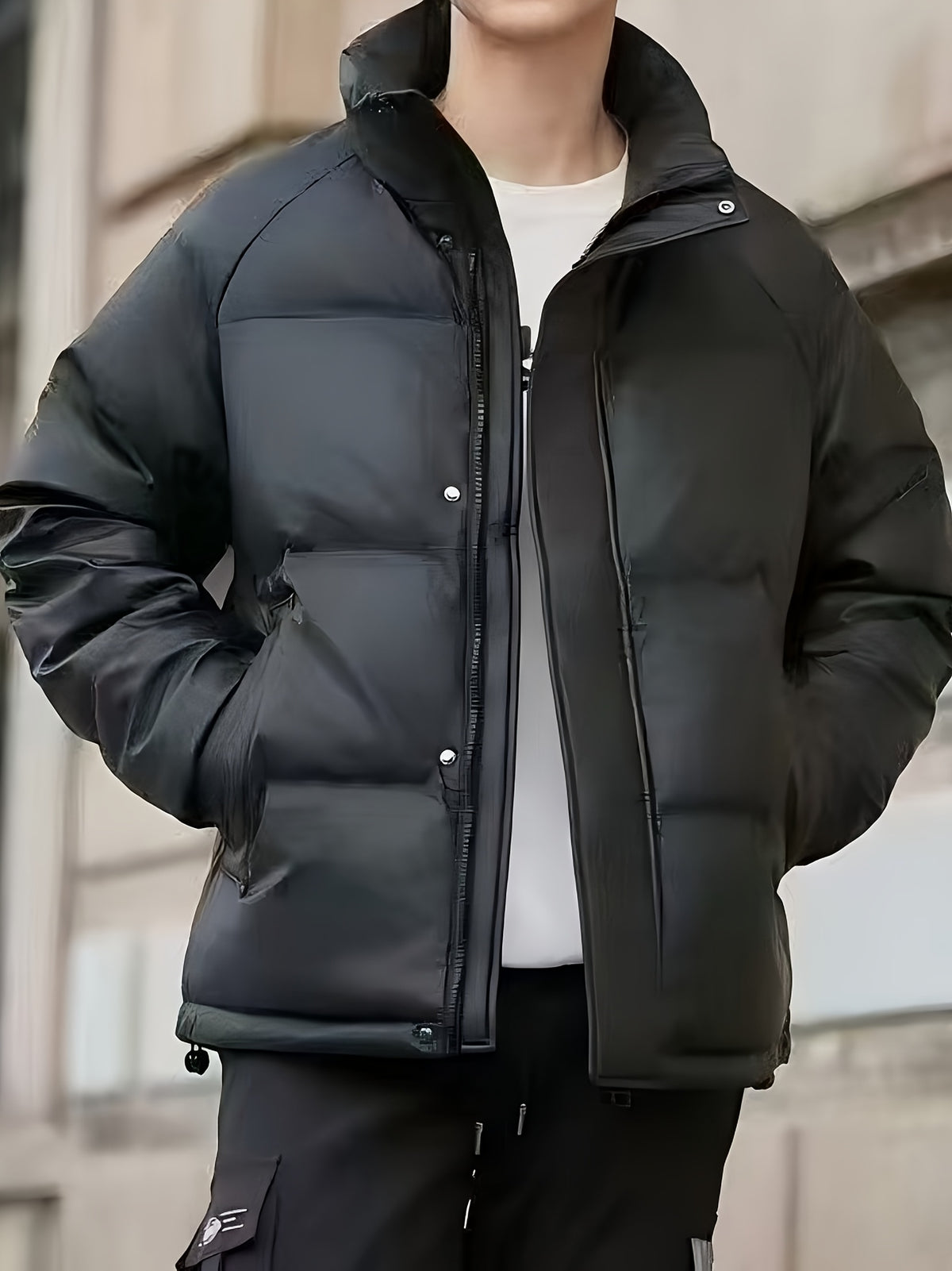 Veste pour homme, à col montant, col montant