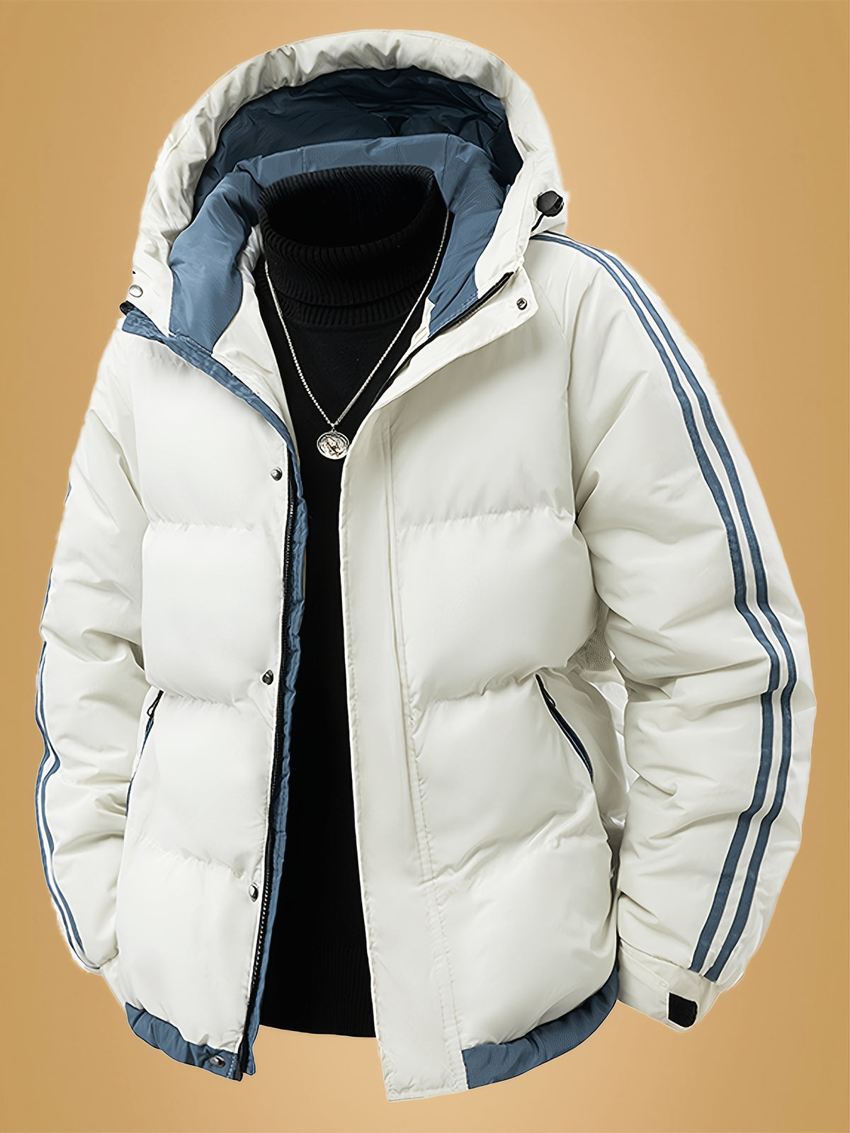 Manteau matelassé pour homme, à capuche, modele 7