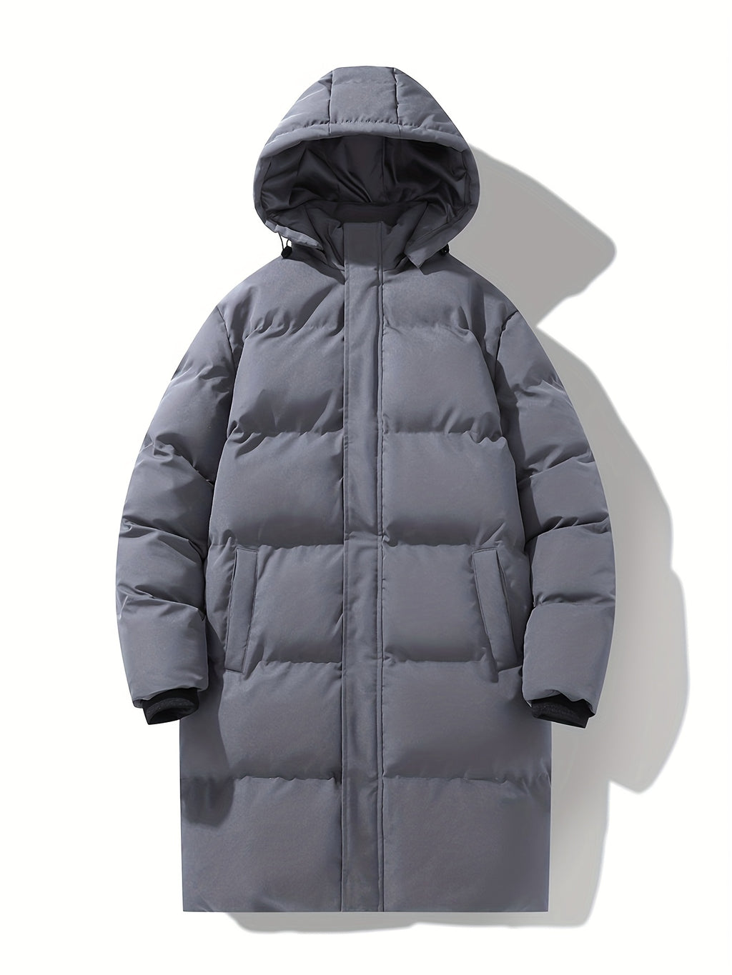 Manteau matelassé pour homme, grandes tailles, à capuche
