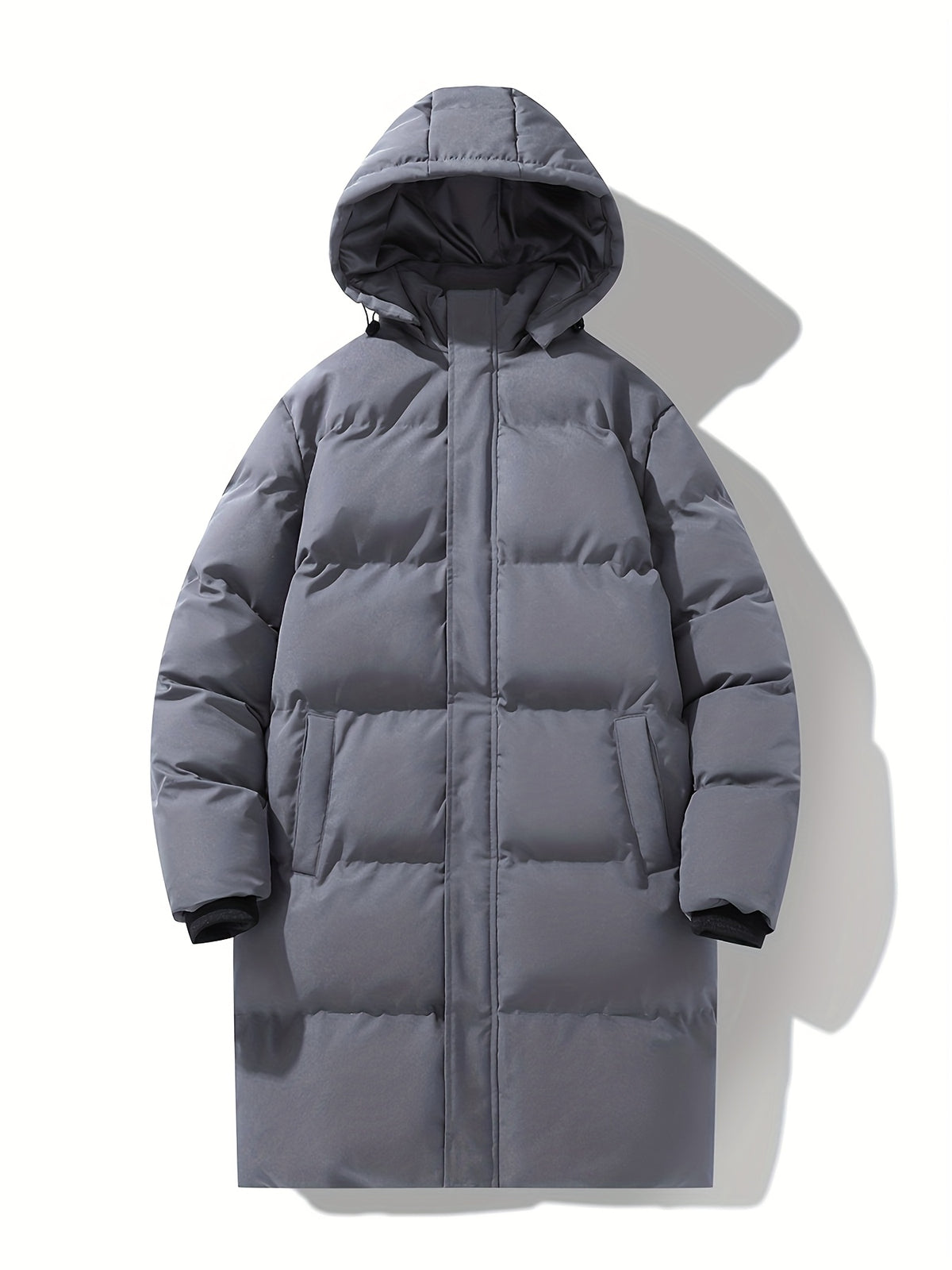 Manteau matelassé pour homme, grandes tailles, à capuche