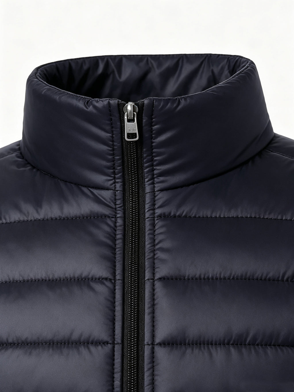 Manteau matelassé pour homme, à col montant, bleu marine